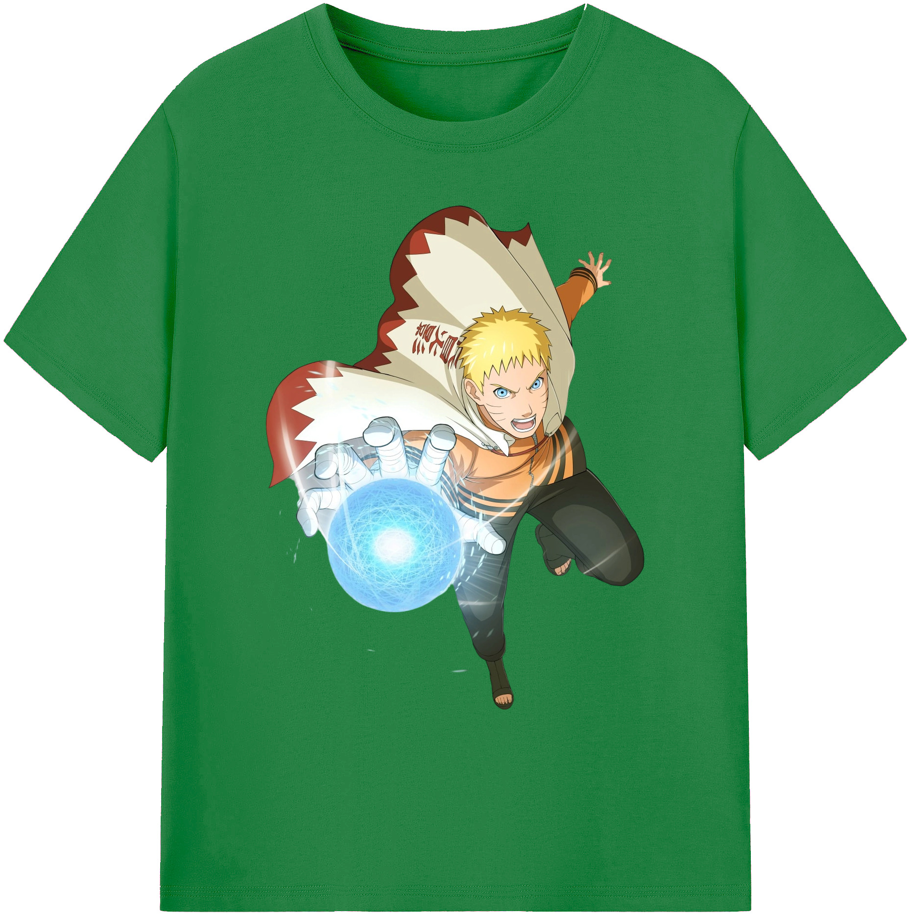 （画像用） NARUTO -ナルト- うずまき ナルト Uzumaki Naruto 綿100％ メンズ半袖Tシャツ｜肌触りやわらか＆通気性