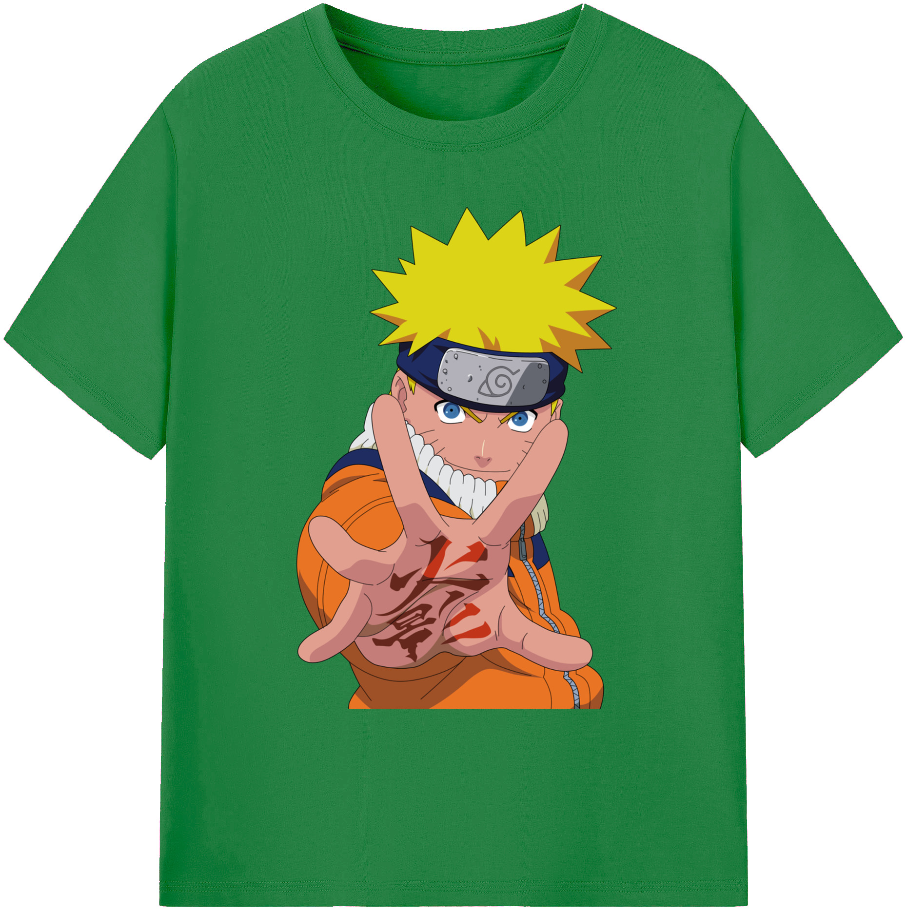 （画像用） NARUTO -ナルト- うずまき ナルト Uzumaki Naruto 綿100％ メンズ半袖Tシャツ｜肌触りやわらか＆通気性
