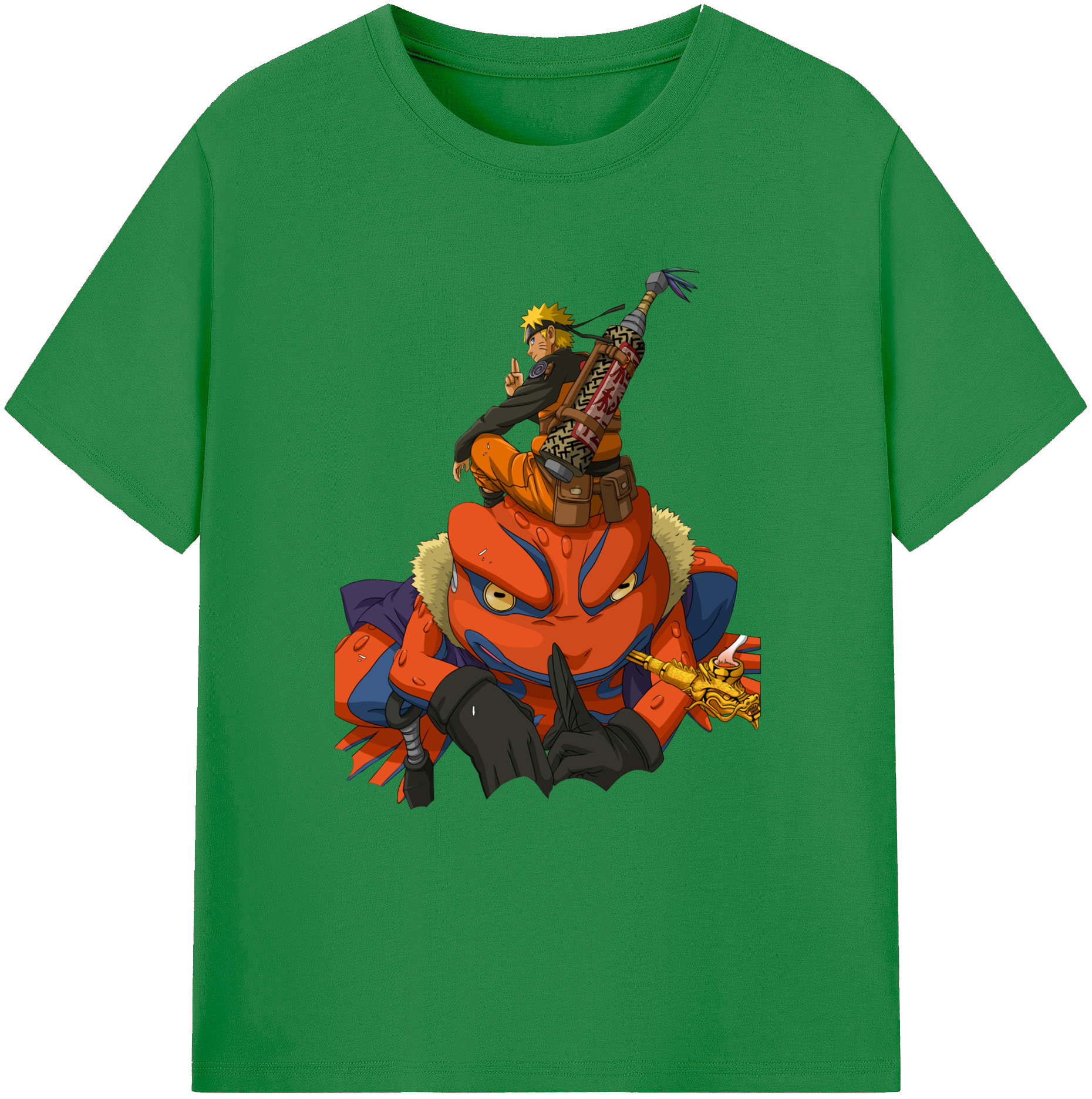 （画像用） NARUTO -ナルト- うずまき ナルト Uzumaki Naruto 綿100％ メンズ半袖Tシャツ｜肌触りやわらか＆通気性