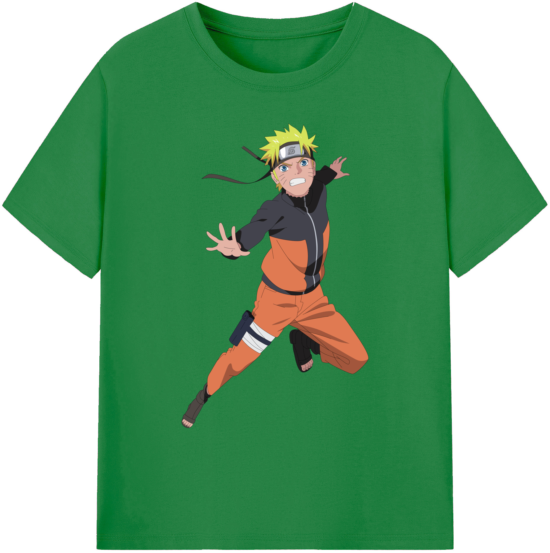 （画像用） NARUTO -ナルト- うずまき ナルト Uzumaki Naruto 綿100％ メンズ半袖Tシャツ｜肌触りやわらか＆通気性