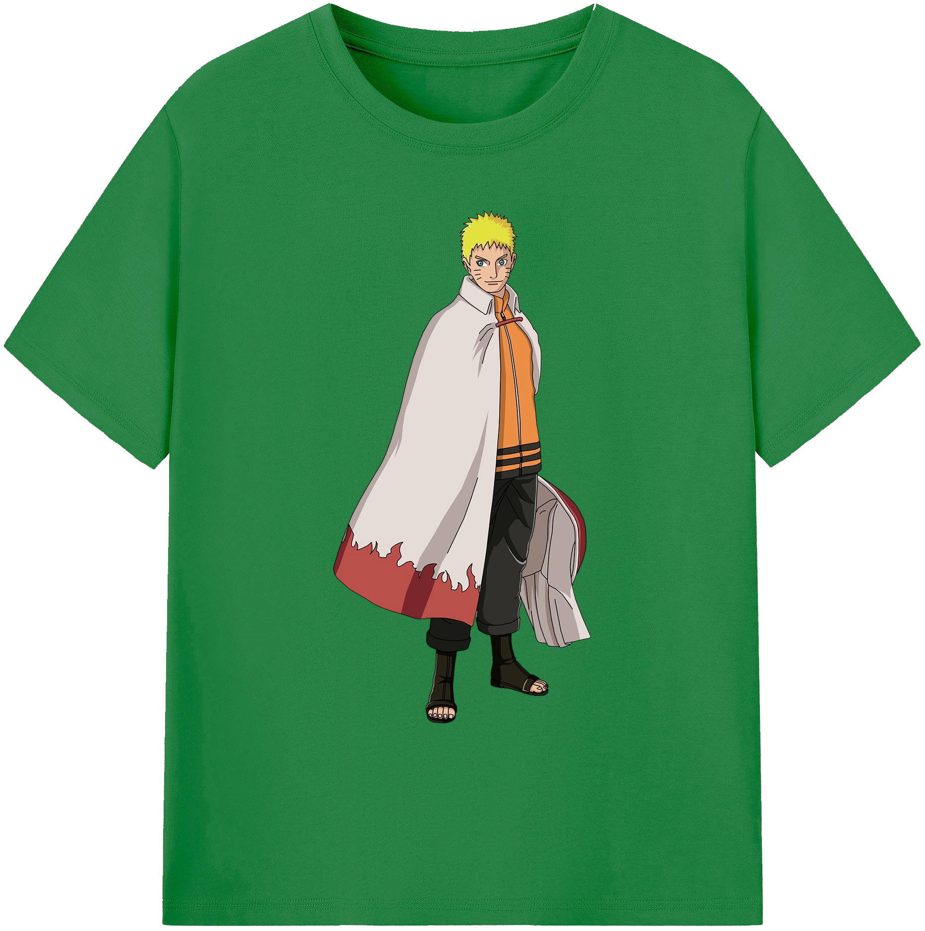 （画像用） NARUTO -ナルト- うずまき ナルト Uzumaki Naruto 綿100％ メンズ半袖Tシャツ｜肌触りやわらか＆通気性