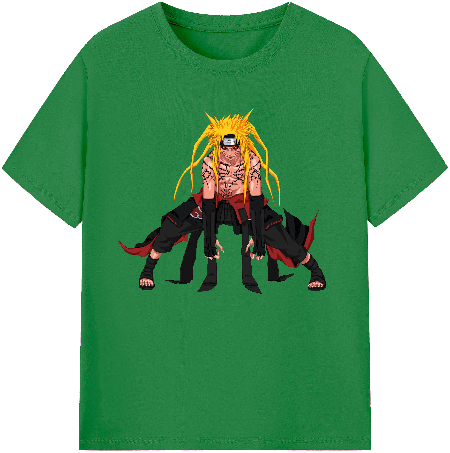 （画像用） NARUTO -ナルト- うずまき ナルト Uzumaki Naruto 綿100％ メンズ半袖Tシャツ｜肌触りやわらか＆通気性