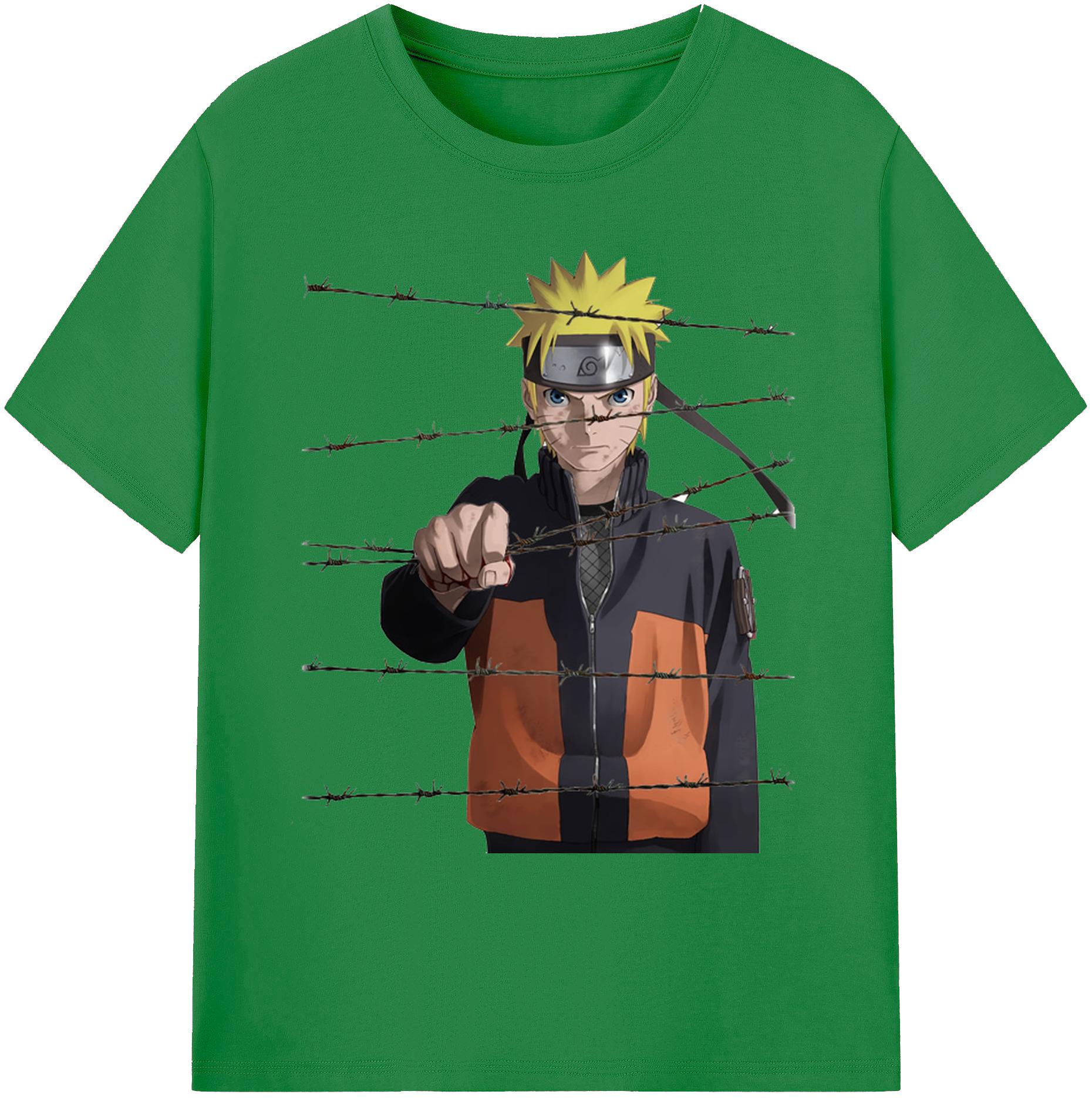 （画像用） NARUTO -ナルト- うずまき ナルト Uzumaki Naruto 綿100％ メンズ半袖Tシャツ｜肌触りやわらか＆通気性