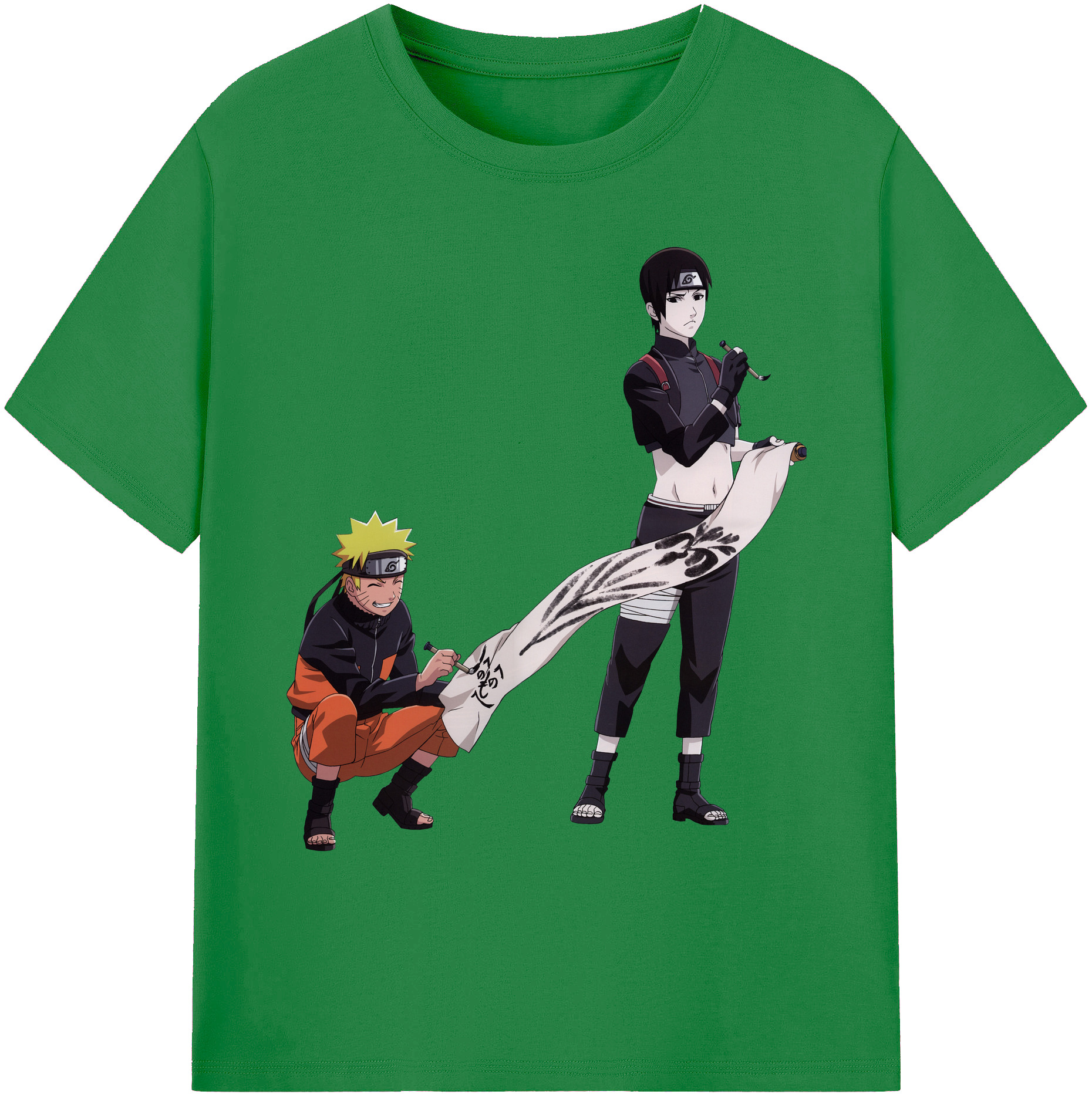 （画像用） NARUTO -ナルト- うずまき ナルト Uzumaki Naruto 綿100％ メンズ半袖Tシャツ｜肌触りやわらか＆通気性