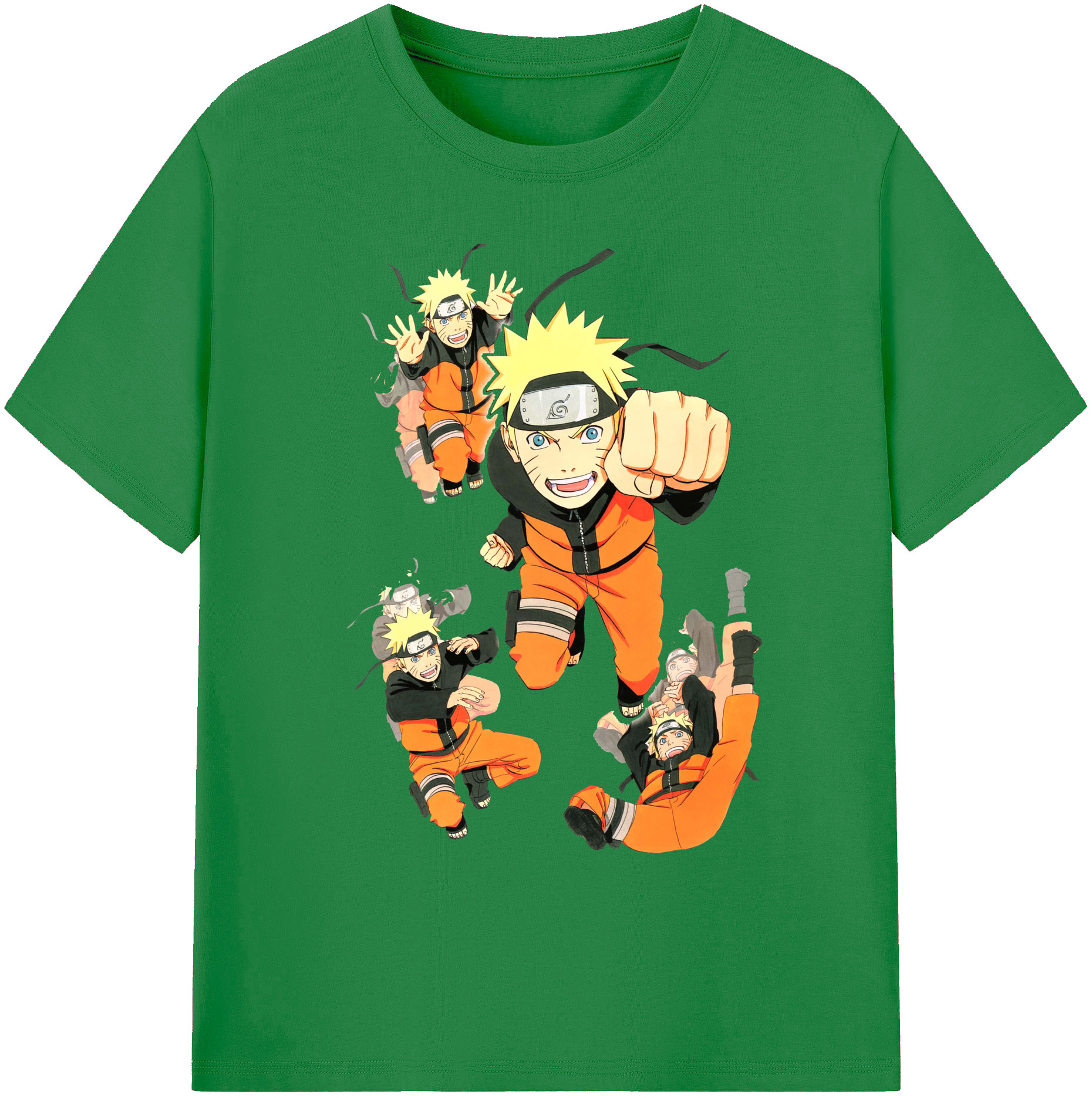 （画像用） NARUTO -ナルト- うずまき ナルト Uzumaki Naruto 綿100％ メンズ半袖Tシャツ｜肌触りやわらか＆通気性