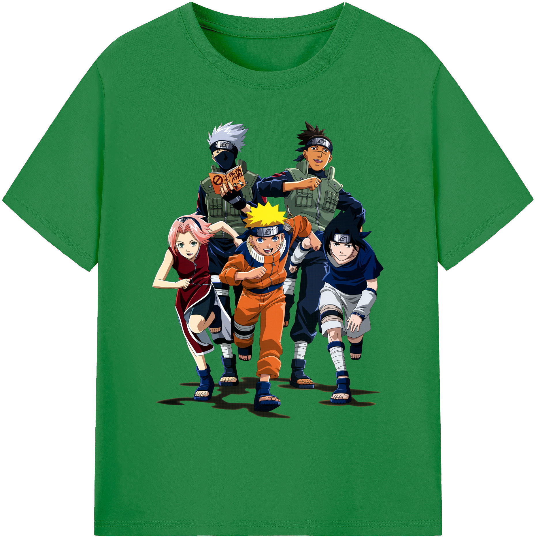 （画像用） NARUTO -ナルト- うずまき ナルト Uzumaki Naruto 綿100％ メンズ半袖Tシャツ｜肌触りやわらか＆通気性