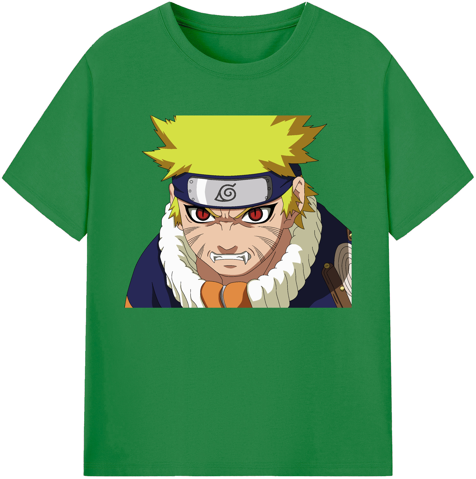 （画像用） NARUTO -ナルト- うずまき ナルト Uzumaki Naruto 綿100％ メンズ半袖Tシャツ｜肌触りやわらか＆通気性