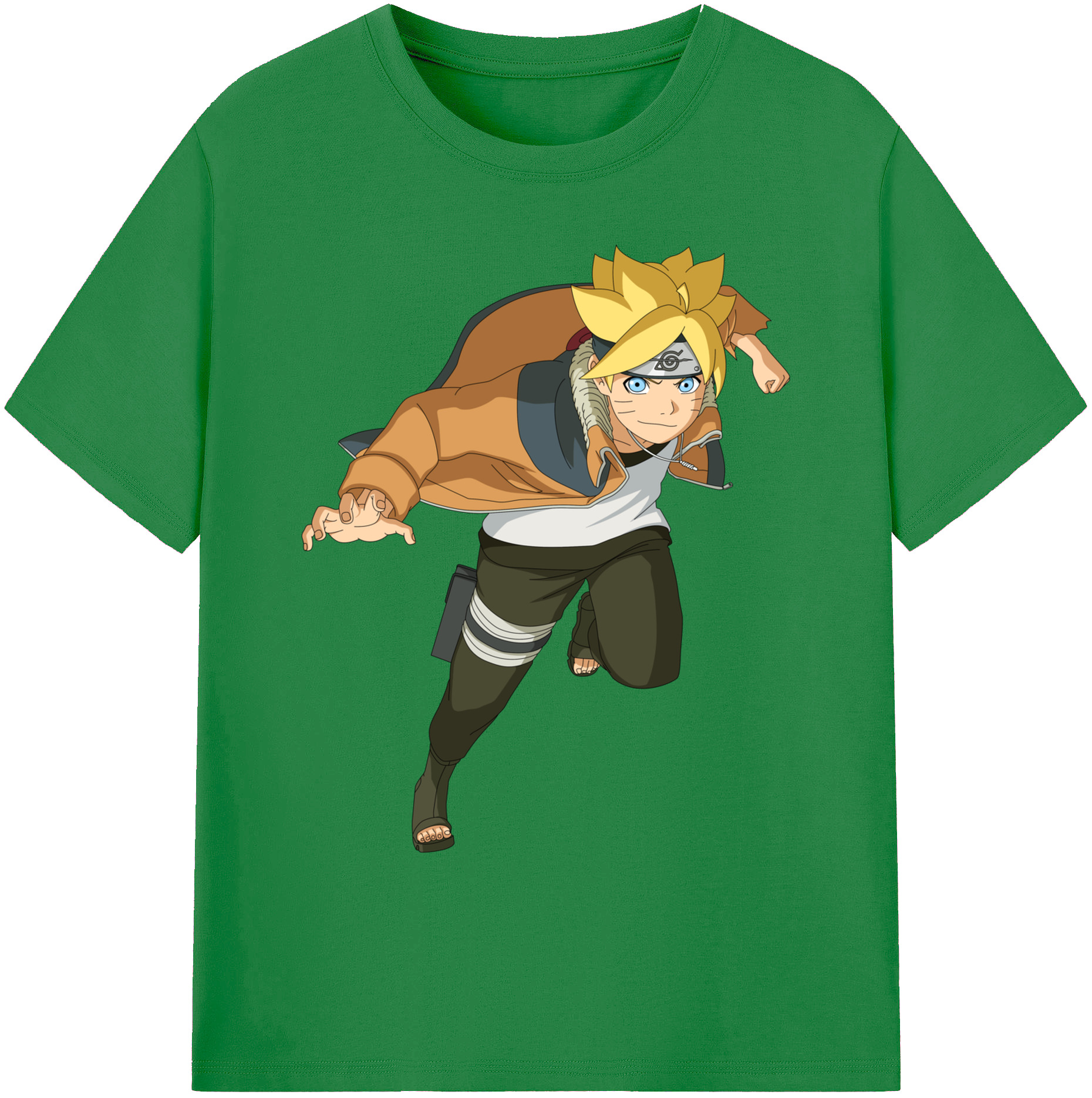 （画像用） NARUTO -ナルト- うずまき ナルト Uzumaki Naruto 綿100％ メンズ半袖Tシャツ｜肌触りやわらか＆通気性