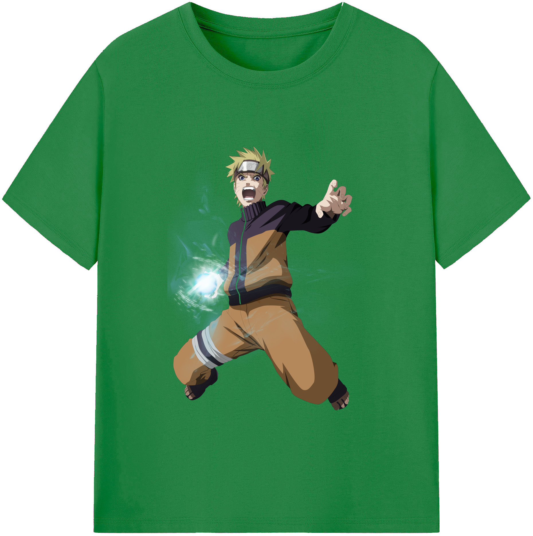 （画像用） NARUTO -ナルト- うずまき ナルト Uzumaki Naruto 綿100％ メンズ半袖Tシャツ｜肌触りやわらか＆通気性