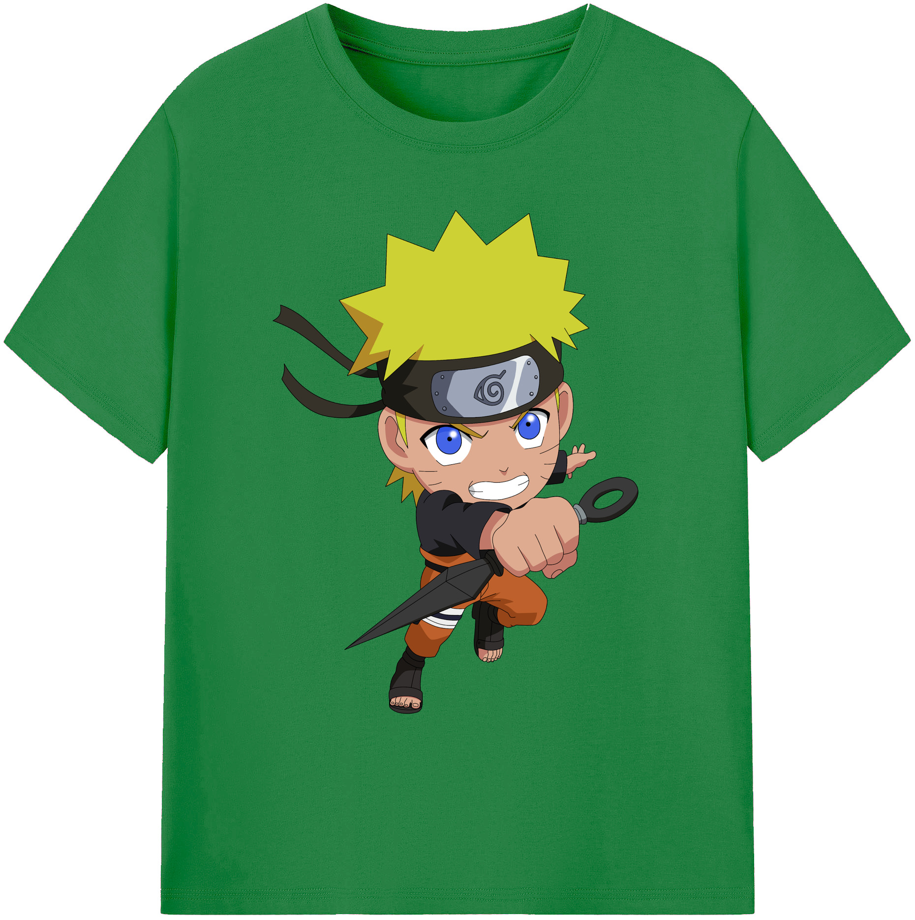 （画像用） NARUTO -ナルト- うずまき ナルト Uzumaki Naruto 綿100％ メンズ半袖Tシャツ｜肌触りやわらか＆通気性