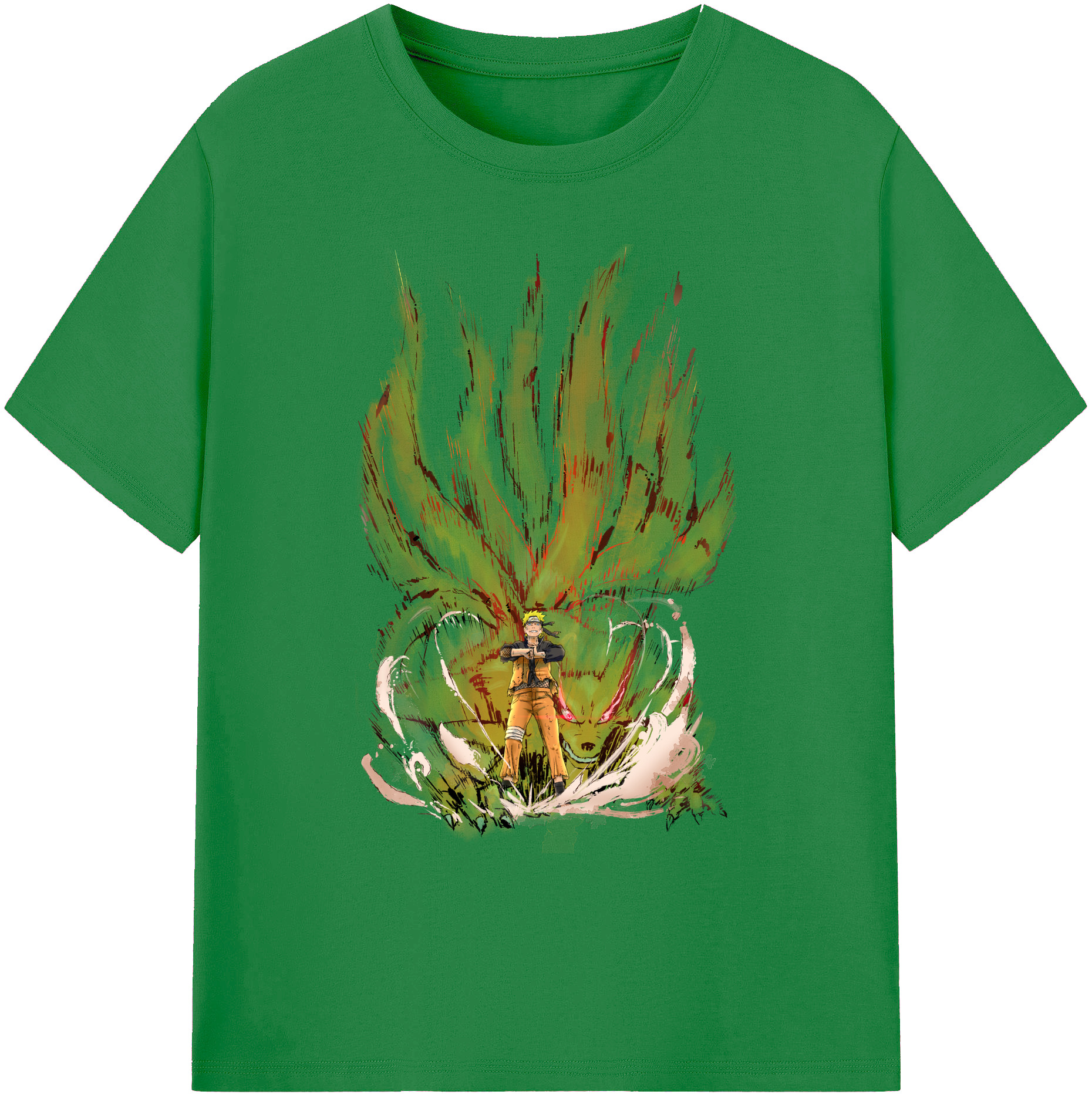 （画像用） NARUTO -ナルト- うずまき ナルト Uzumaki Naruto 綿100％ メンズ半袖Tシャツ｜肌触りやわらか＆通気性