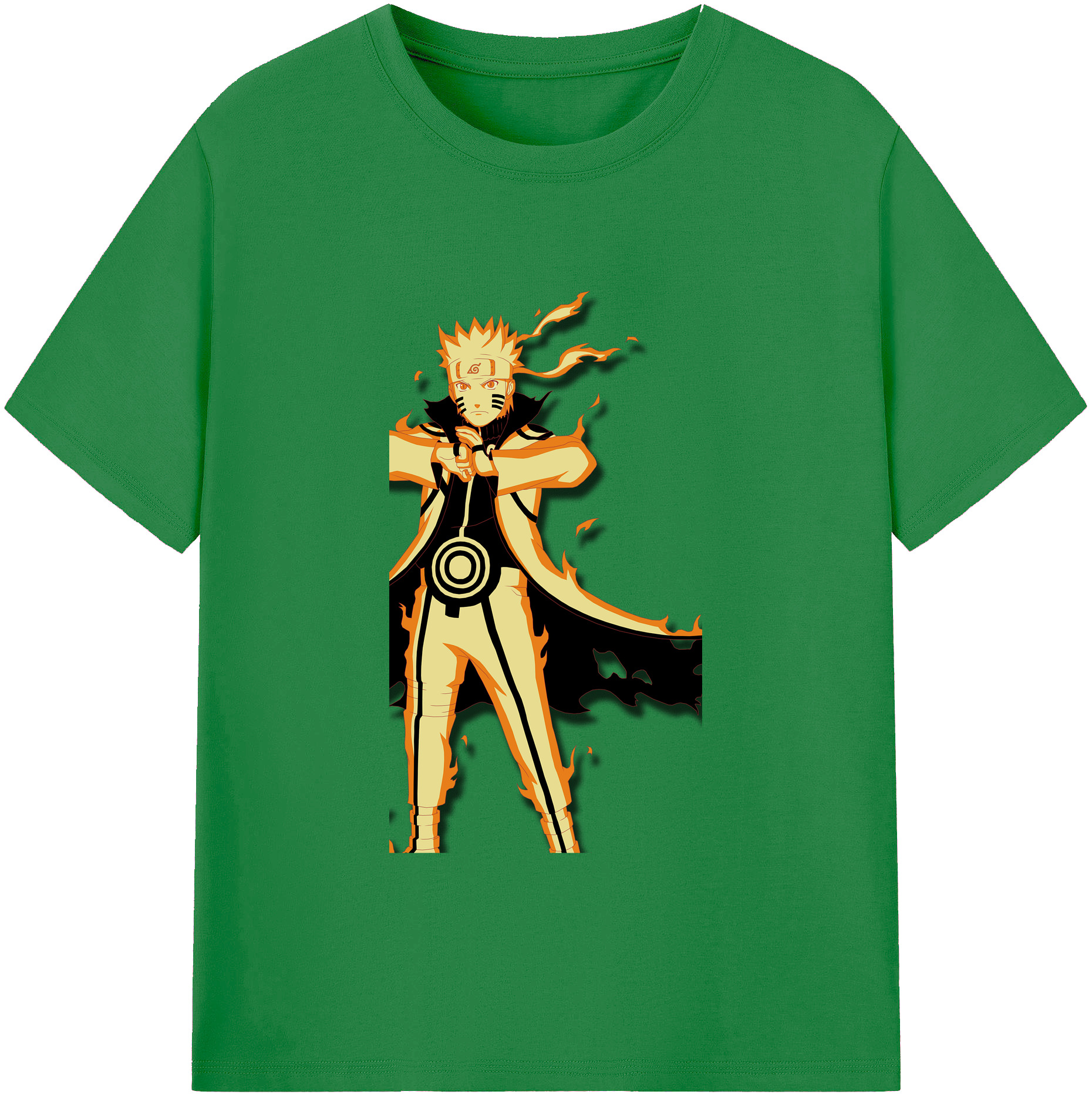 （画像用） NARUTO -ナルト- うずまき ナルト Uzumaki Naruto 綿100％ メンズ半袖Tシャツ｜肌触りやわらか＆通気性