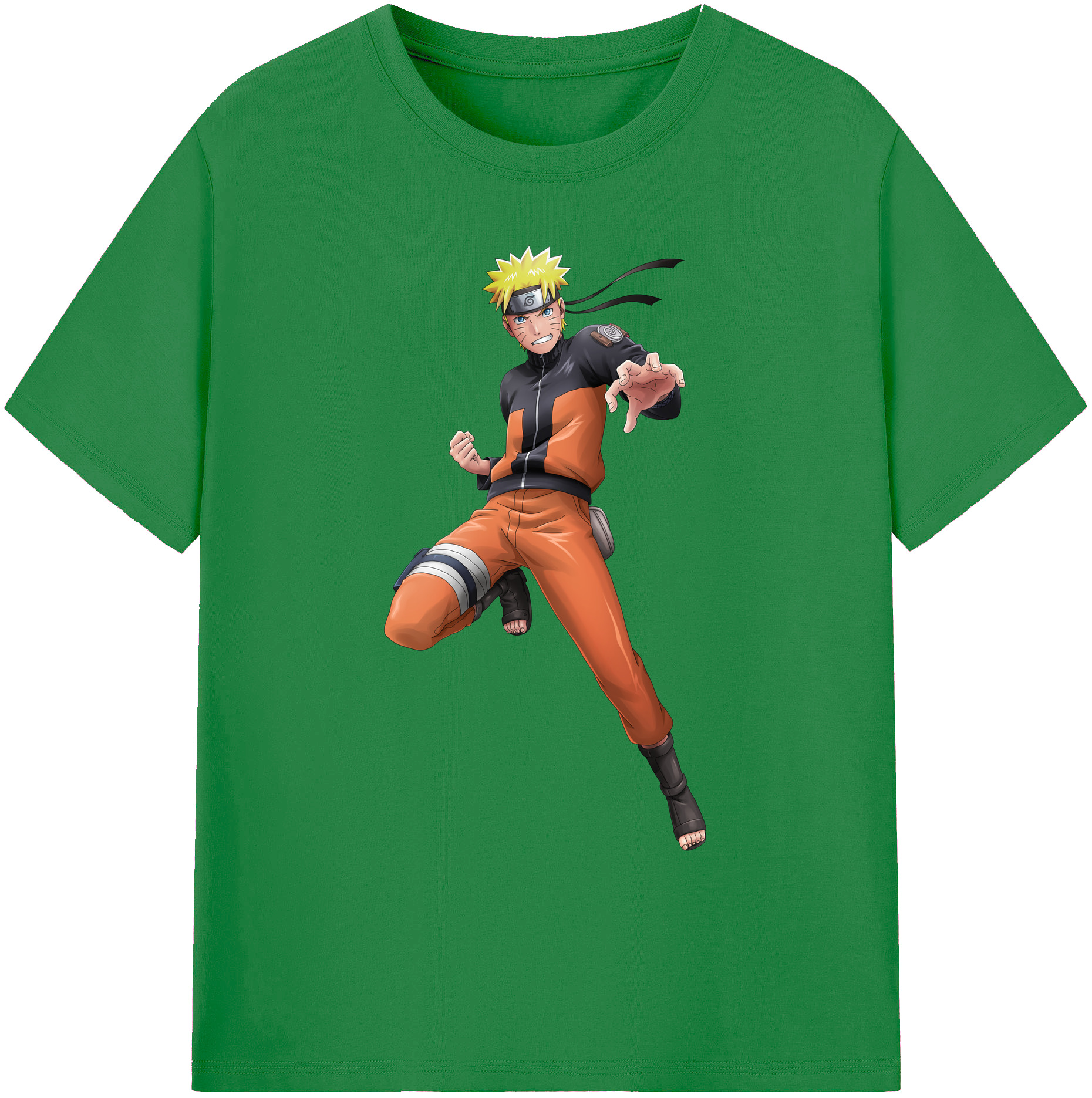 （画像用） NARUTO -ナルト- うずまき ナルト Uzumaki Naruto 綿100％ メンズ半袖Tシャツ｜肌触りやわらか＆通気性