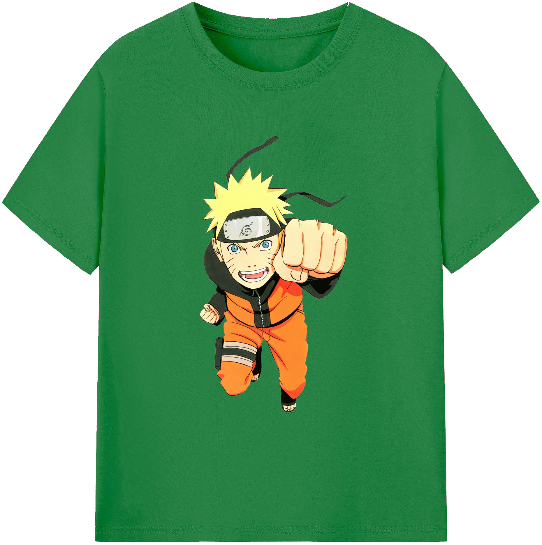 （画像用） NARUTO -ナルト- うずまき ナルト Uzumaki Naruto 綿100％ メンズ半袖Tシャツ｜肌触りやわらか＆通気性