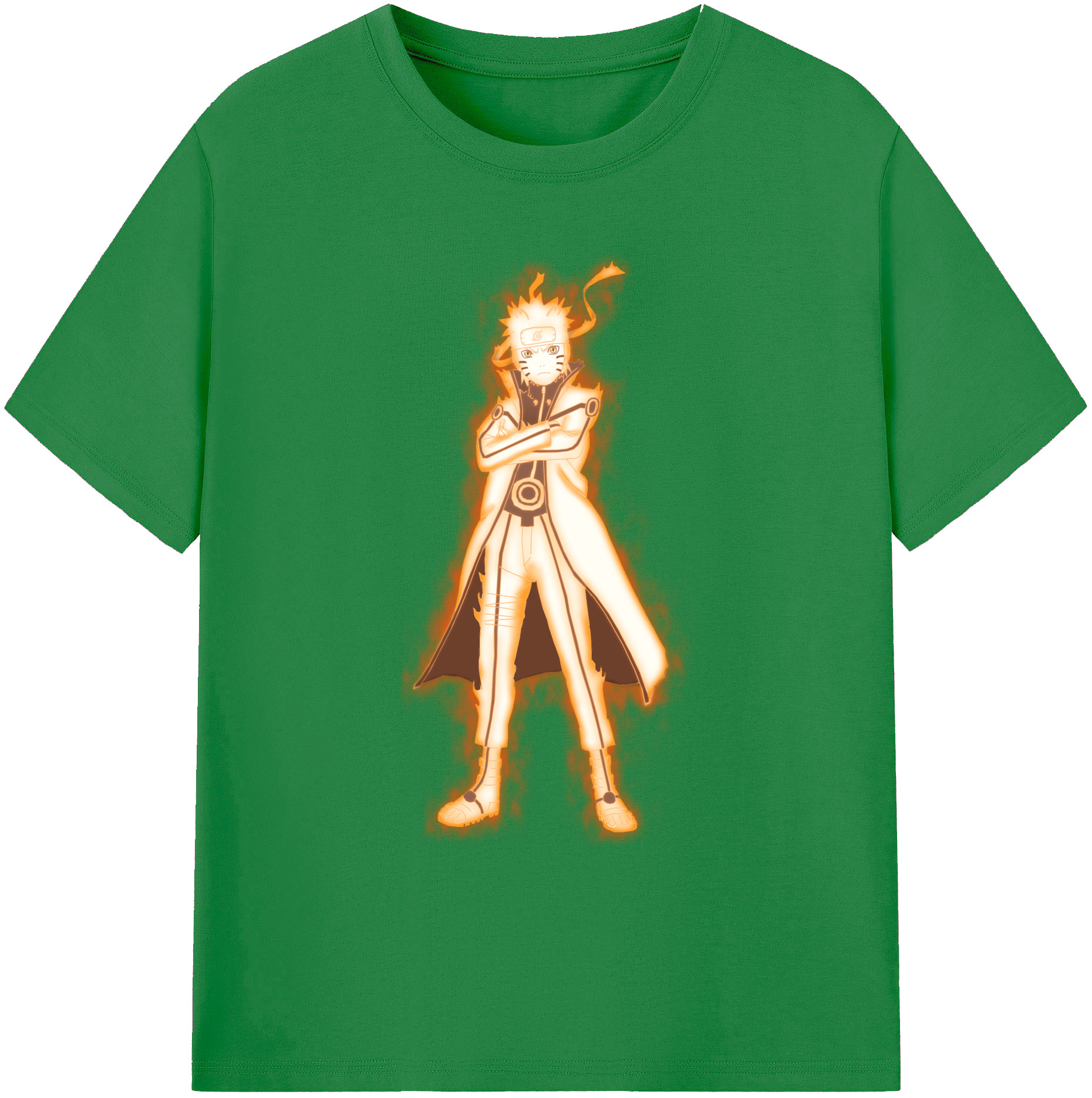 （画像用） NARUTO -ナルト- うずまき ナルト Uzumaki Naruto 綿100％ メンズ半袖Tシャツ｜肌触りやわらか＆通気性