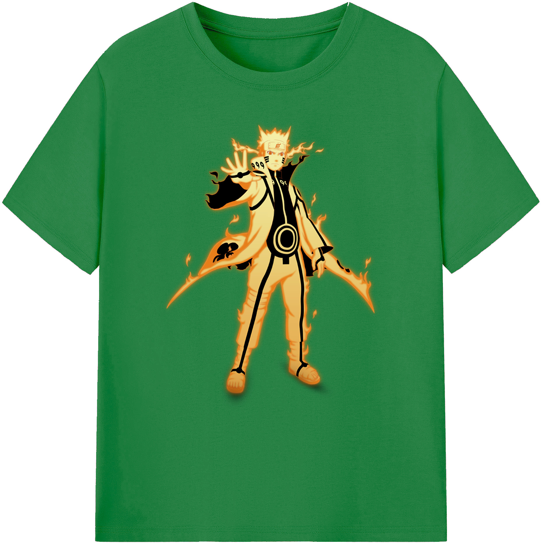 （画像用） NARUTO -ナルト- うずまき ナルト Uzumaki Naruto 綿100％ メンズ半袖Tシャツ｜肌触りやわらか＆通気性
