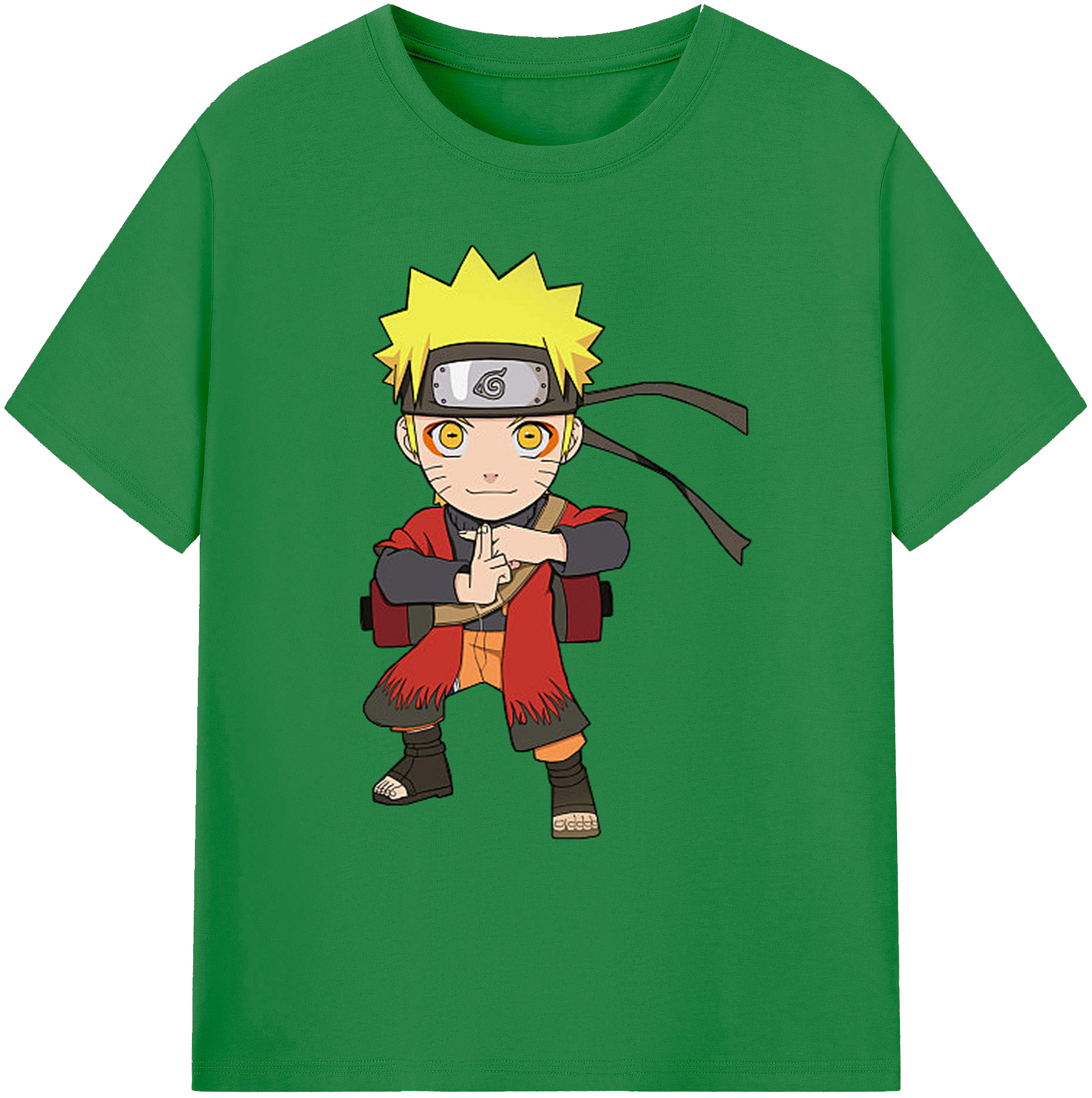 （画像用） NARUTO -ナルト- うずまき ナルト Uzumaki Naruto 綿100％ メンズ半袖Tシャツ｜肌触りやわらか＆通気性