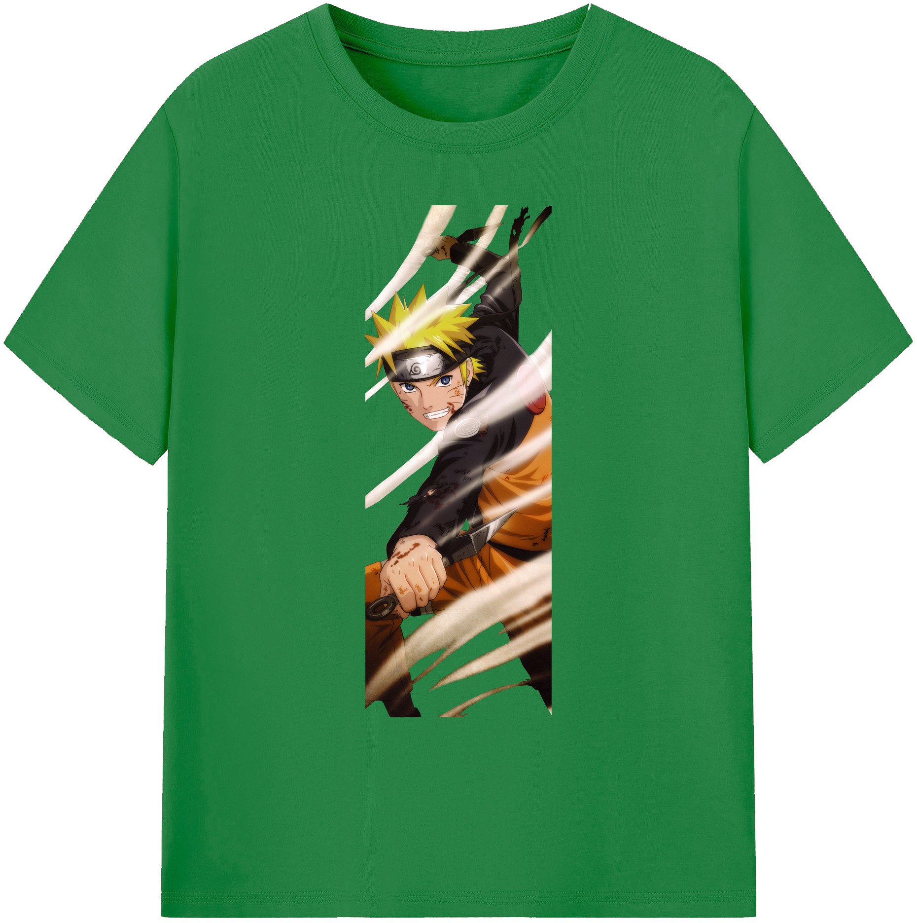 （画像用） NARUTO -ナルト- うずまき ナルト Uzumaki Naruto 綿100％ メンズ半袖Tシャツ｜肌触りやわらか＆通気性