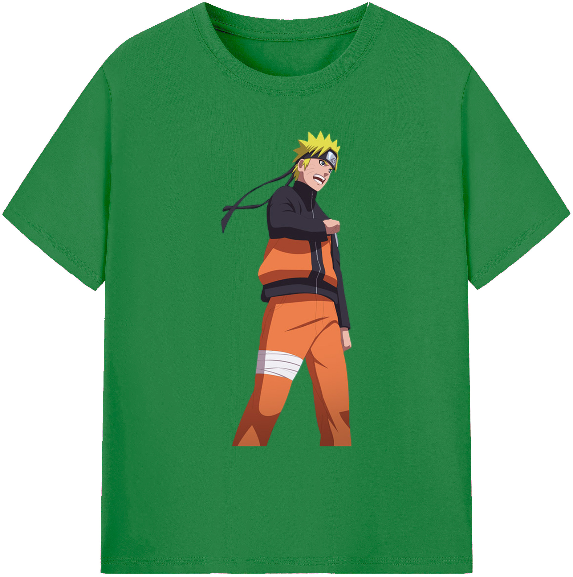 （画像用） NARUTO -ナルト- うずまき ナルト Uzumaki Naruto 綿100％ メンズ半袖Tシャツ｜肌触りやわらか＆通気性