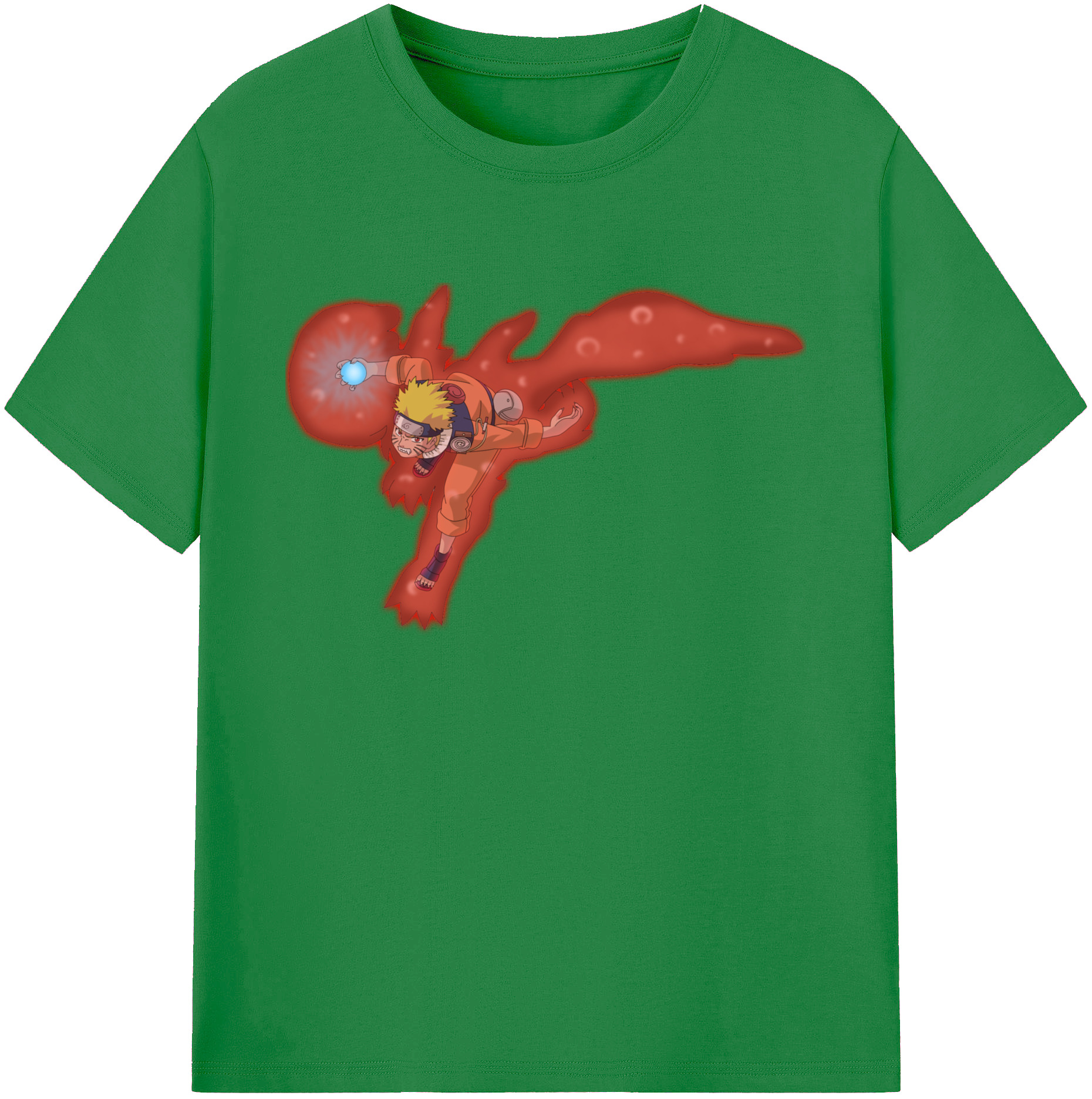 （画像用） NARUTO -ナルト- うずまき ナルト Uzumaki Naruto 綿100％ メンズ半袖Tシャツ｜肌触りやわらか＆通気性
