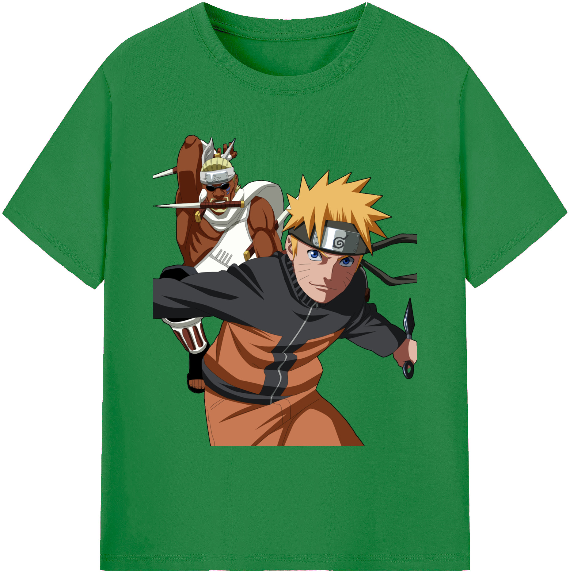 （画像用） NARUTO -ナルト- うずまき ナルト Uzumaki Naruto 綿100％ メンズ半袖Tシャツ｜肌触りやわらか＆通気性