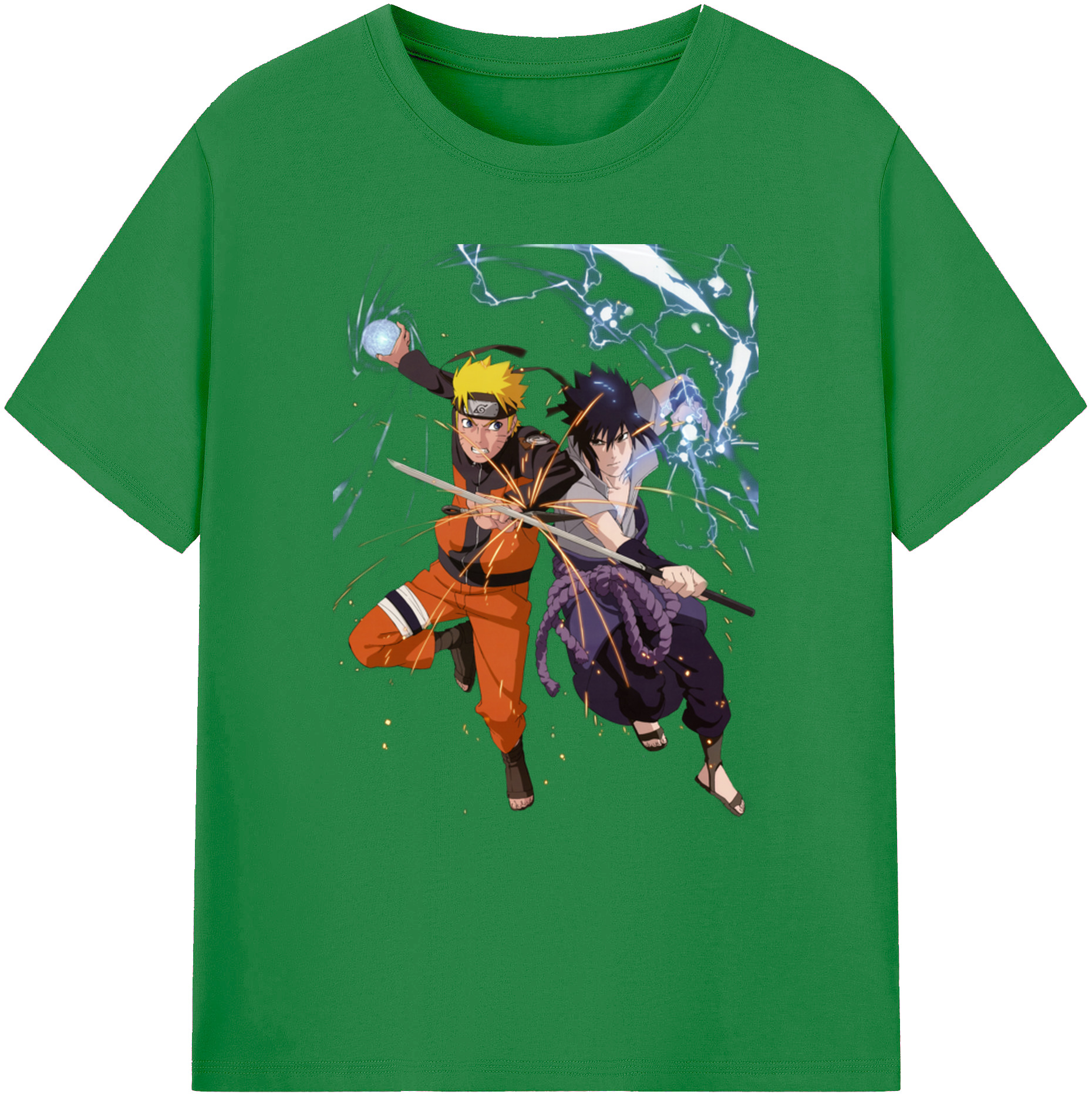 （画像用） NARUTO -ナルト- うずまき ナルト Uzumaki Naruto 綿100％ メンズ半袖Tシャツ｜肌触りやわらか＆通気性