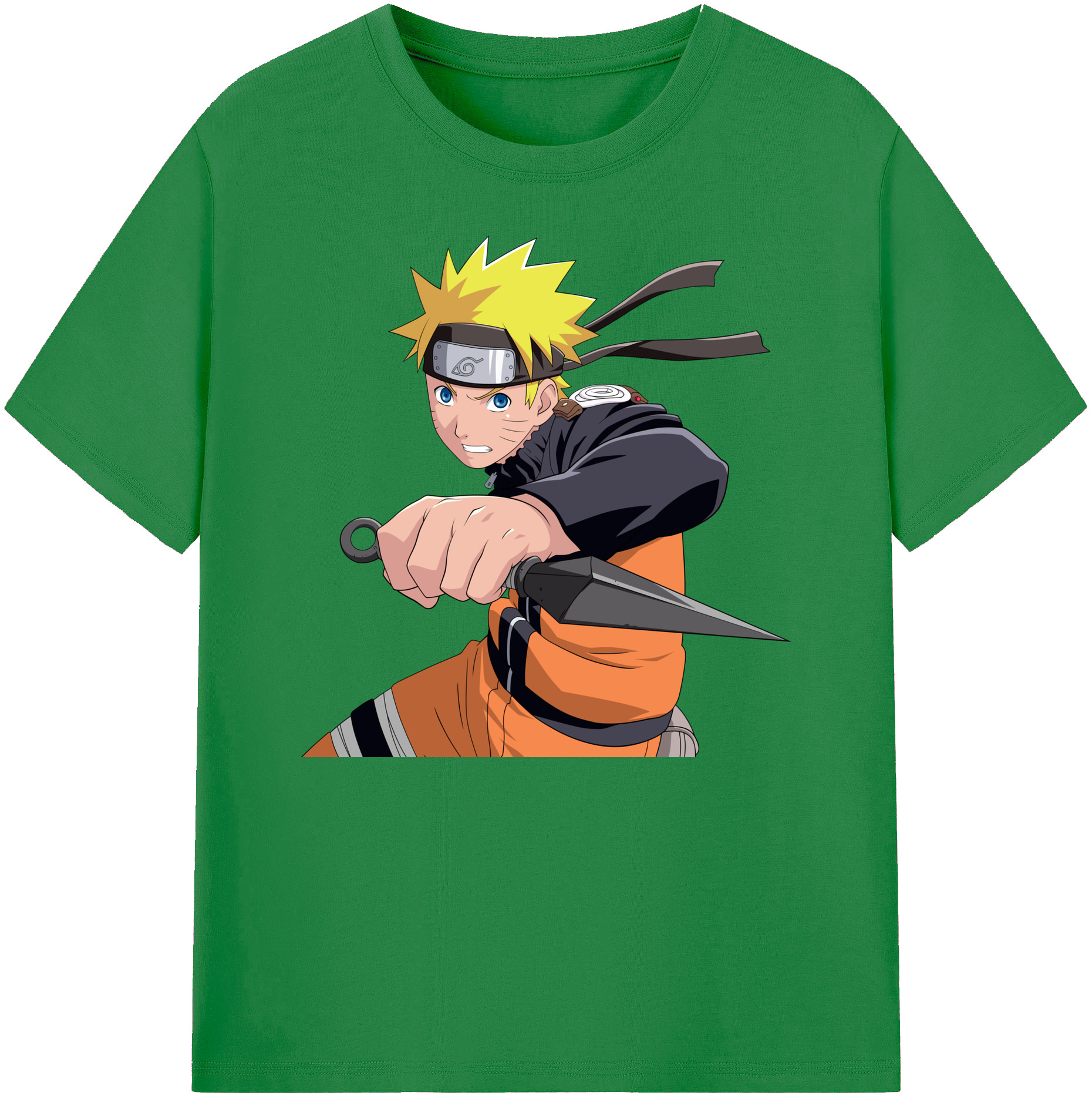 （画像用） NARUTO -ナルト- うずまき ナルト Uzumaki Naruto 綿100％ メンズ半袖Tシャツ｜肌触りやわらか＆通気性