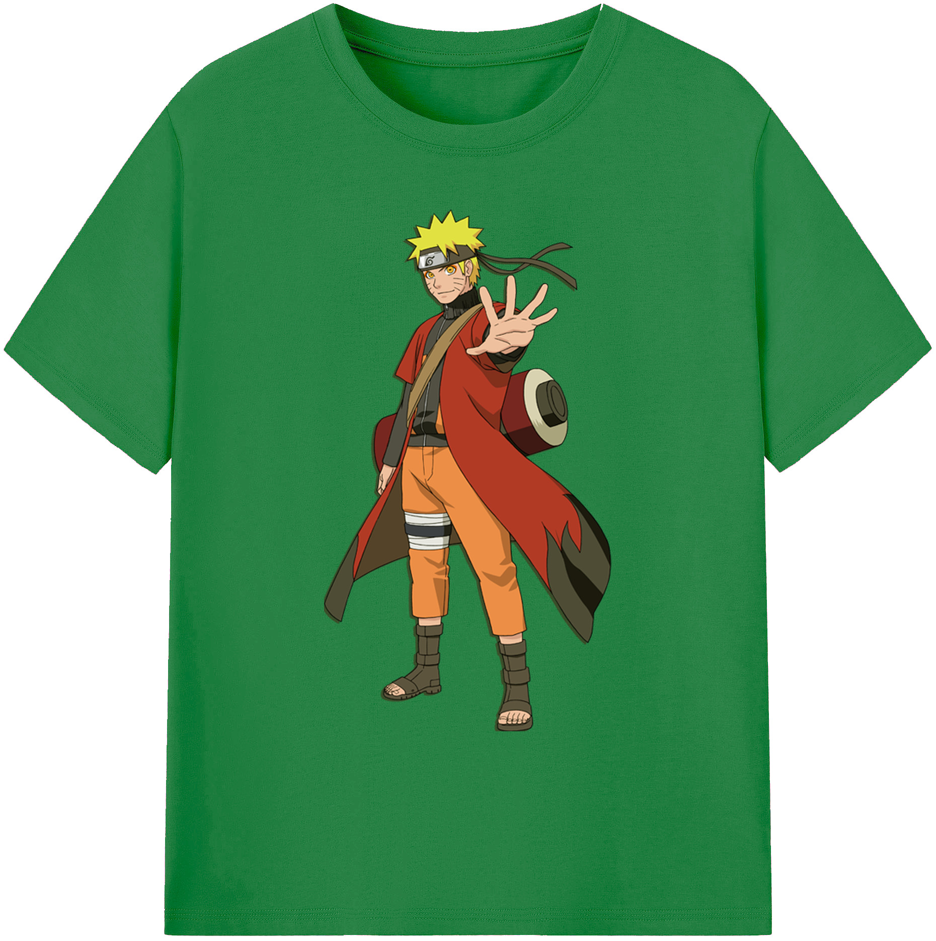 （画像用） NARUTO -ナルト- うずまき ナルト Uzumaki Naruto 綿100％ メンズ半袖Tシャツ｜肌触りやわらか＆通気性