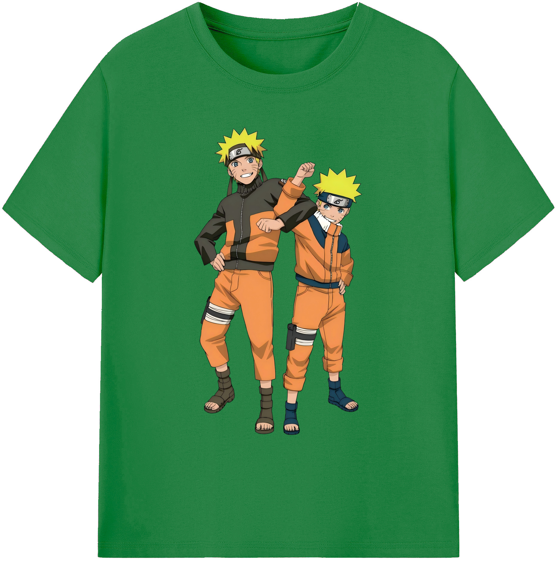 （画像用） NARUTO -ナルト- うずまき ナルト Uzumaki Naruto 綿100％ メンズ半袖Tシャツ｜肌触りやわらか＆通気性