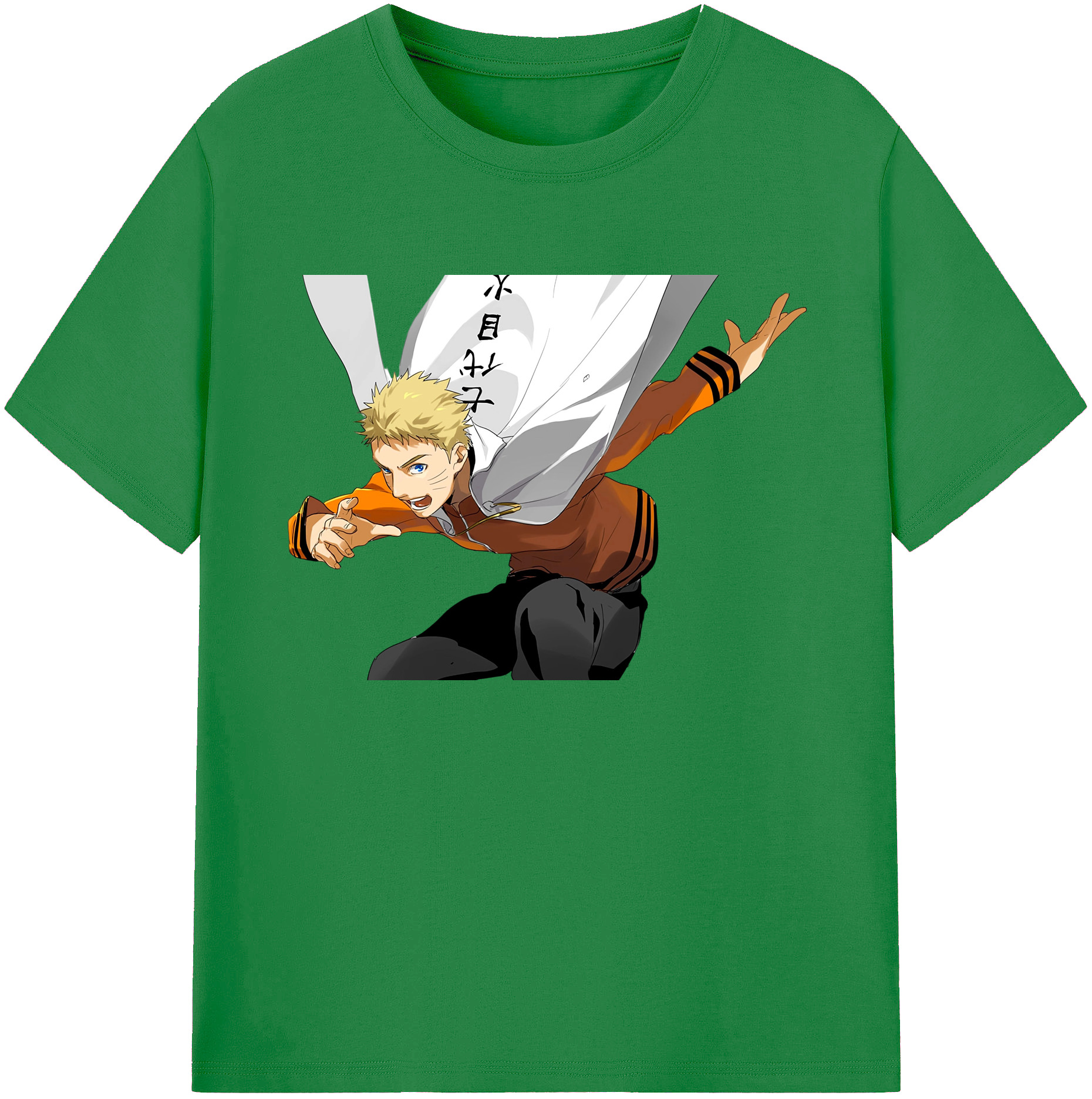 （画像用） NARUTO -ナルト- うずまき ナルト Uzumaki Naruto 綿100％ メンズ半袖Tシャツ｜肌触りやわらか＆通気性