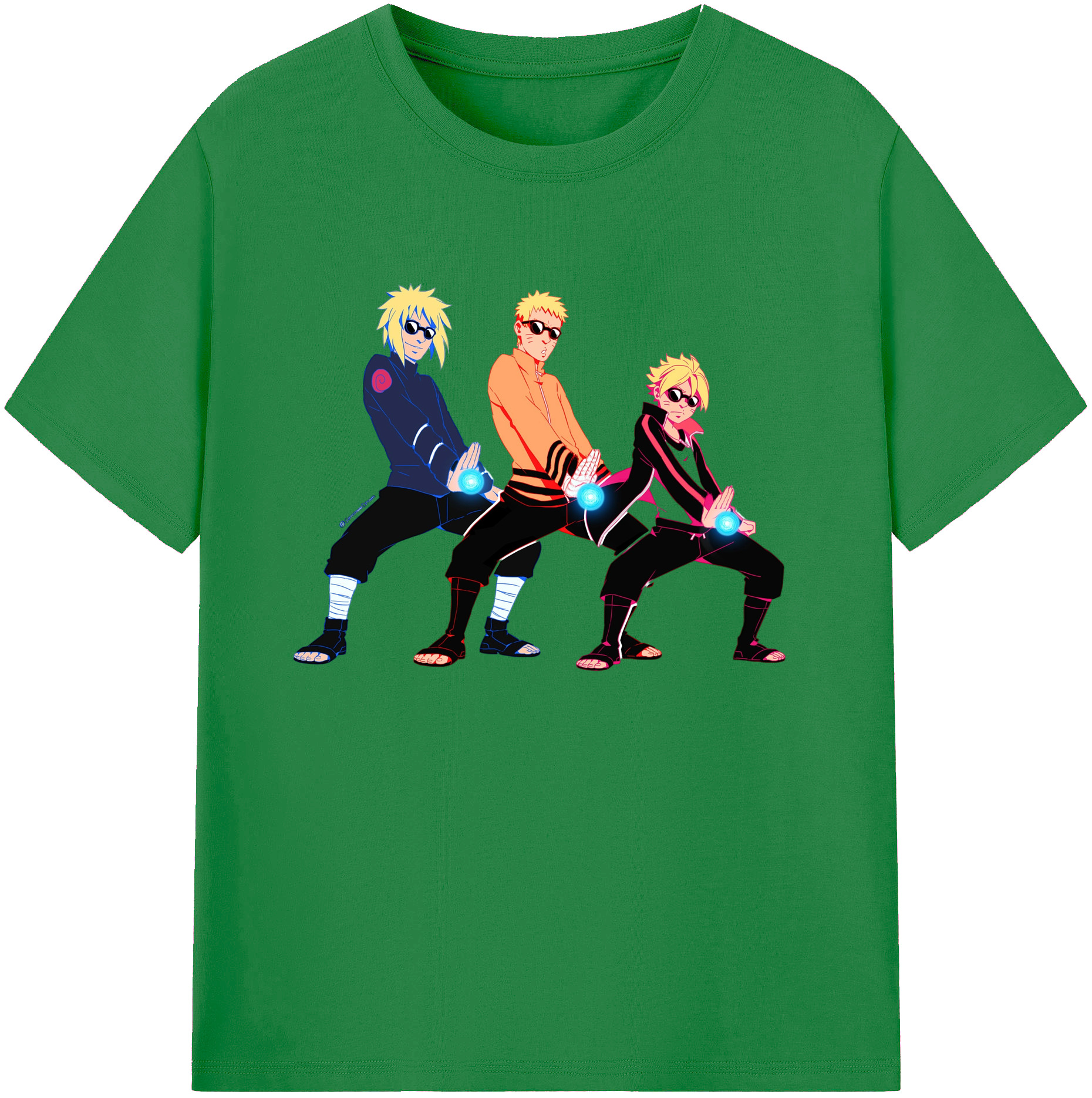 （画像用） NARUTO -ナルト- うずまき ナルト Uzumaki Naruto 綿100％ メンズ半袖Tシャツ｜肌触りやわらか＆通気性