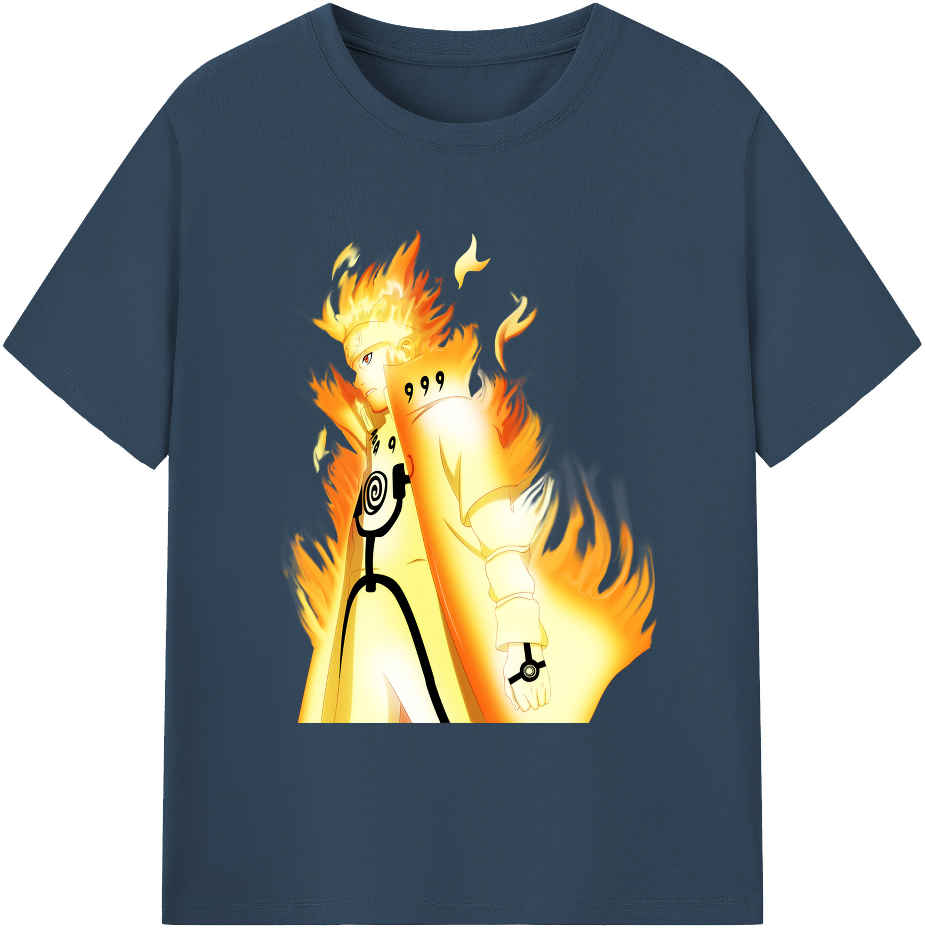 （画像用） NARUTO -ナルト- うずまき ナルト Uzumaki Naruto 綿100％ メンズ半袖Tシャツ｜肌触りやわらか＆通気性