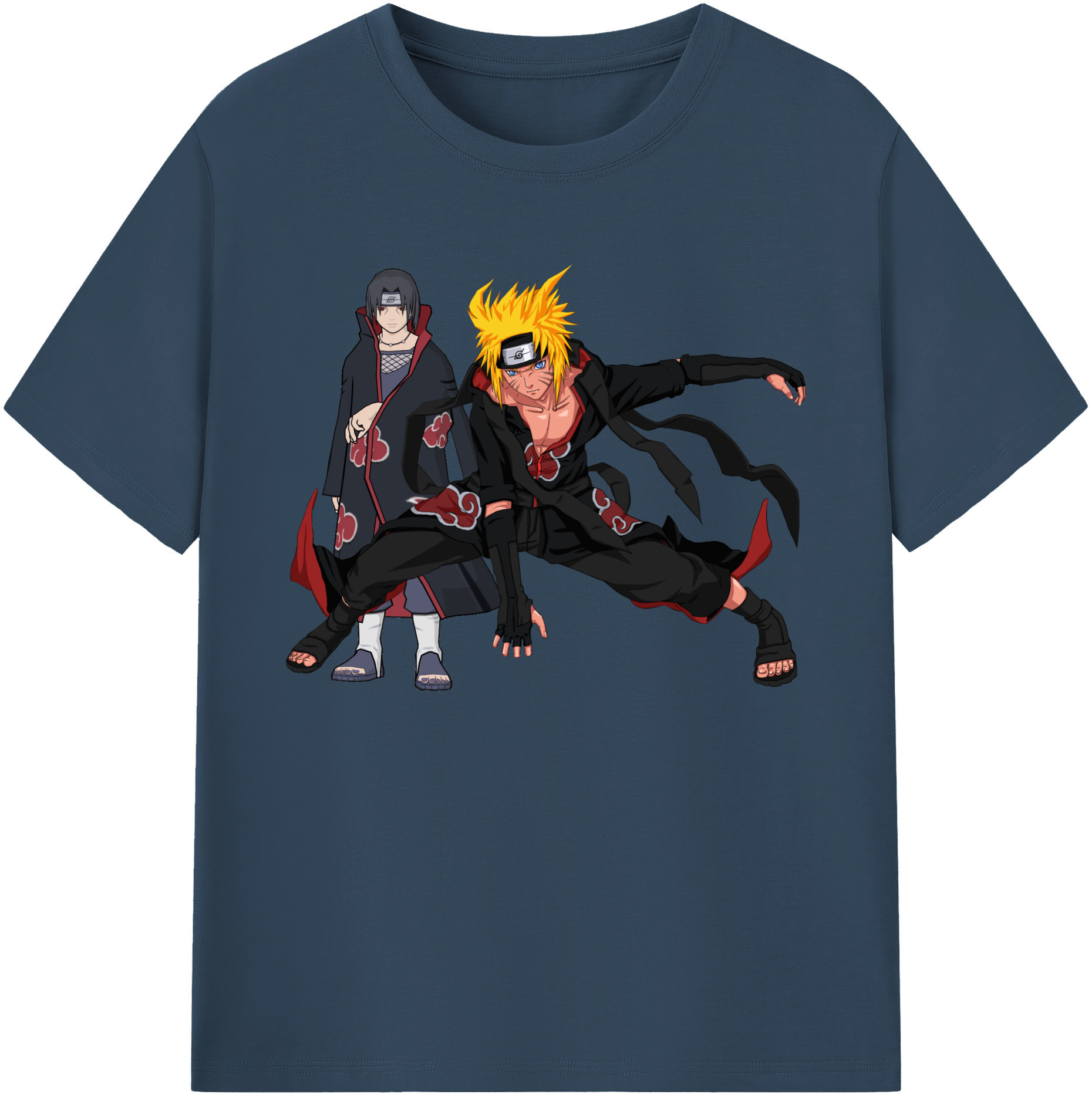 （画像用） NARUTO -ナルト- うずまき ナルト Uzumaki Naruto 綿100％ メンズ半袖Tシャツ｜肌触りやわらか＆通気性