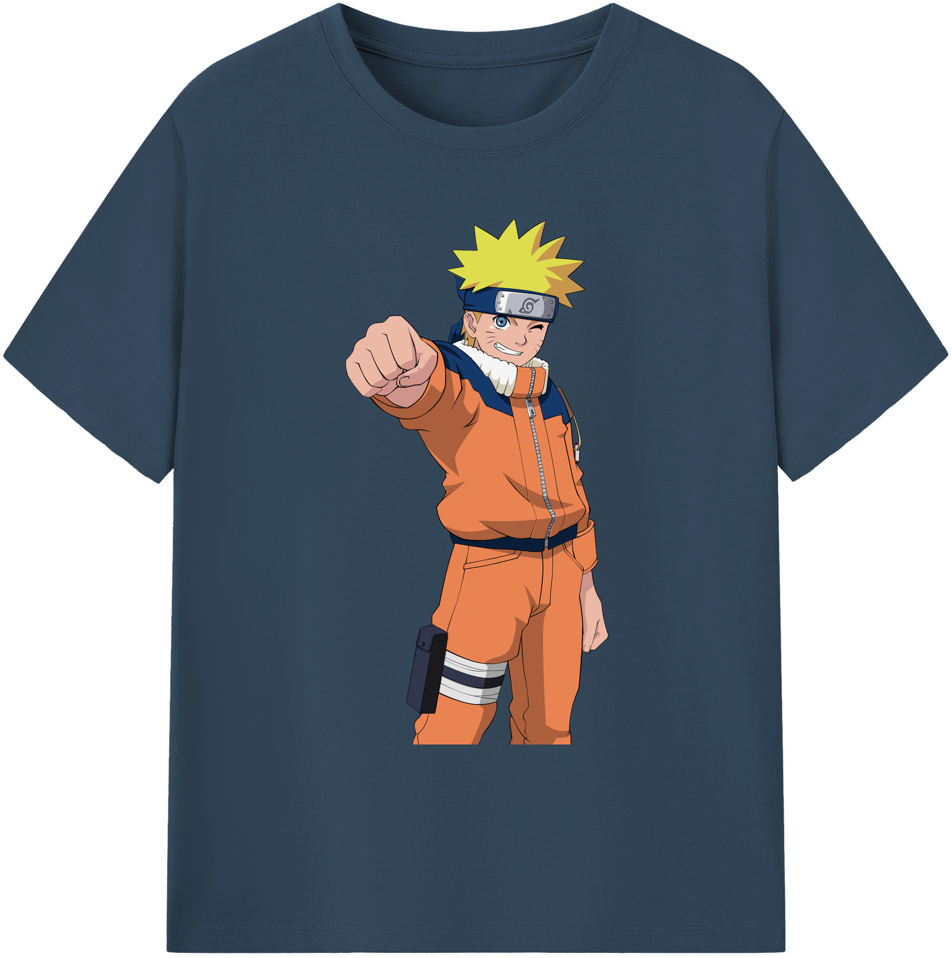NARUTO -ナルト- うずまき ナルト Uzumaki Naruto 綿100％ メンズ半袖Tシャツ｜肌触りやわらか＆通気性