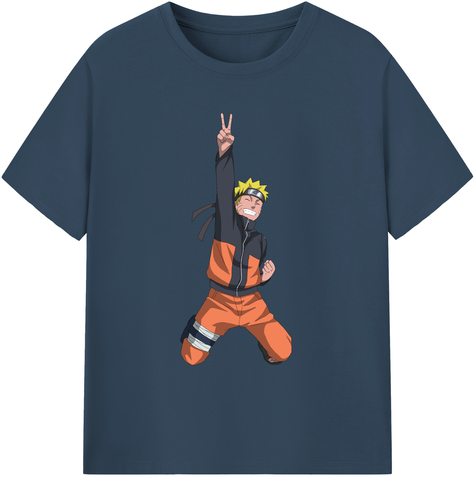 （画像用） NARUTO -ナルト- うずまき ナルト Uzumaki Naruto 綿100％ メンズ半袖Tシャツ｜肌触りやわらか＆通気性