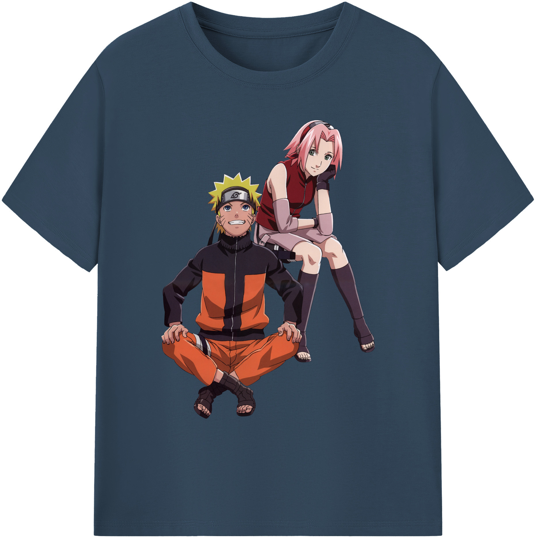 （画像用） NARUTO -ナルト- うずまき ナルト Uzumaki Naruto 綿100％ メンズ半袖Tシャツ｜肌触りやわらか＆通気性
