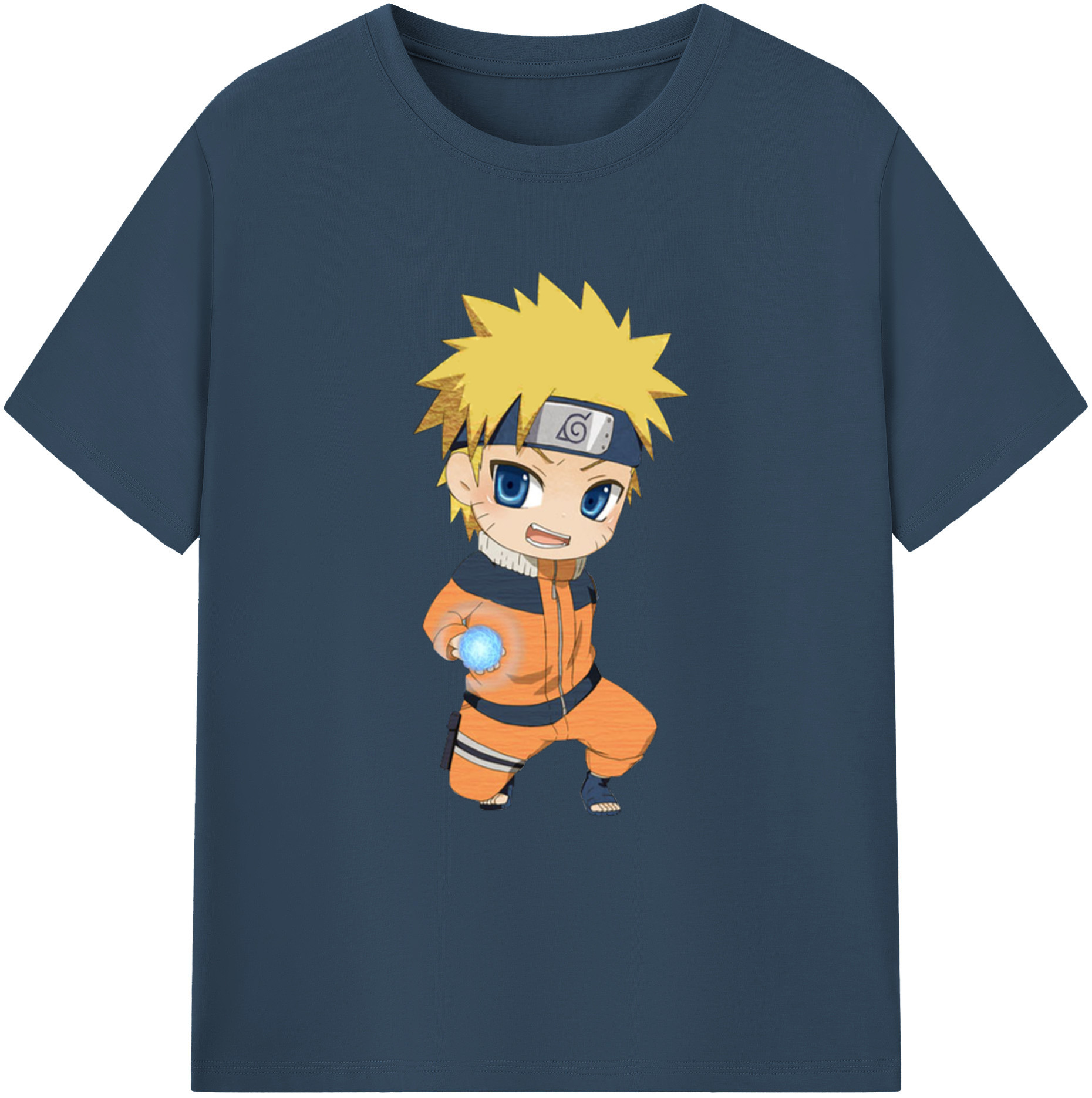 （画像用） NARUTO -ナルト- うずまき ナルト Uzumaki Naruto 綿100％ メンズ半袖Tシャツ｜肌触りやわらか＆通気性