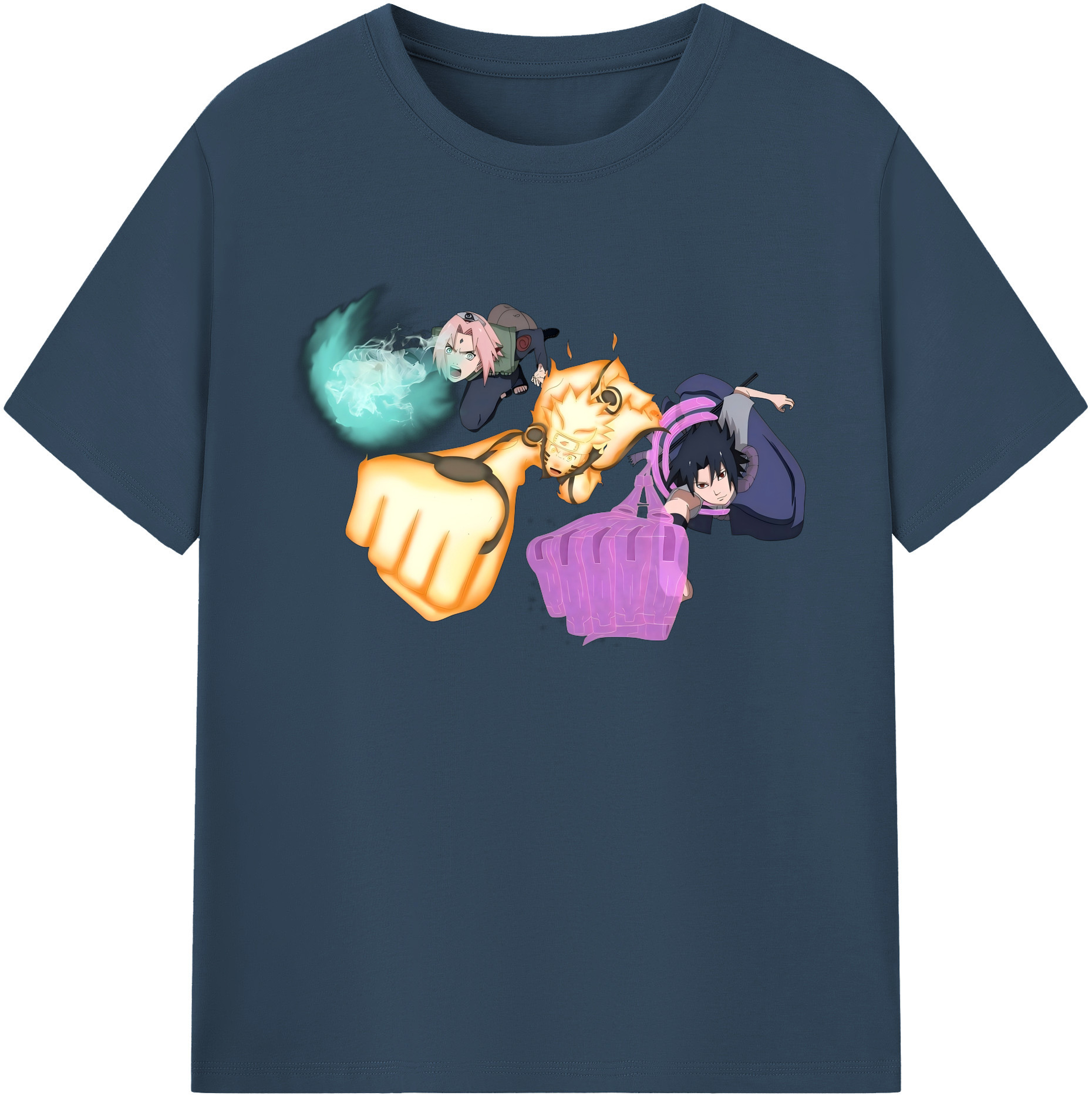 （画像用） NARUTO -ナルト- うずまき ナルト Uzumaki Naruto 綿100％ メンズ半袖Tシャツ｜肌触りやわらか＆通気性