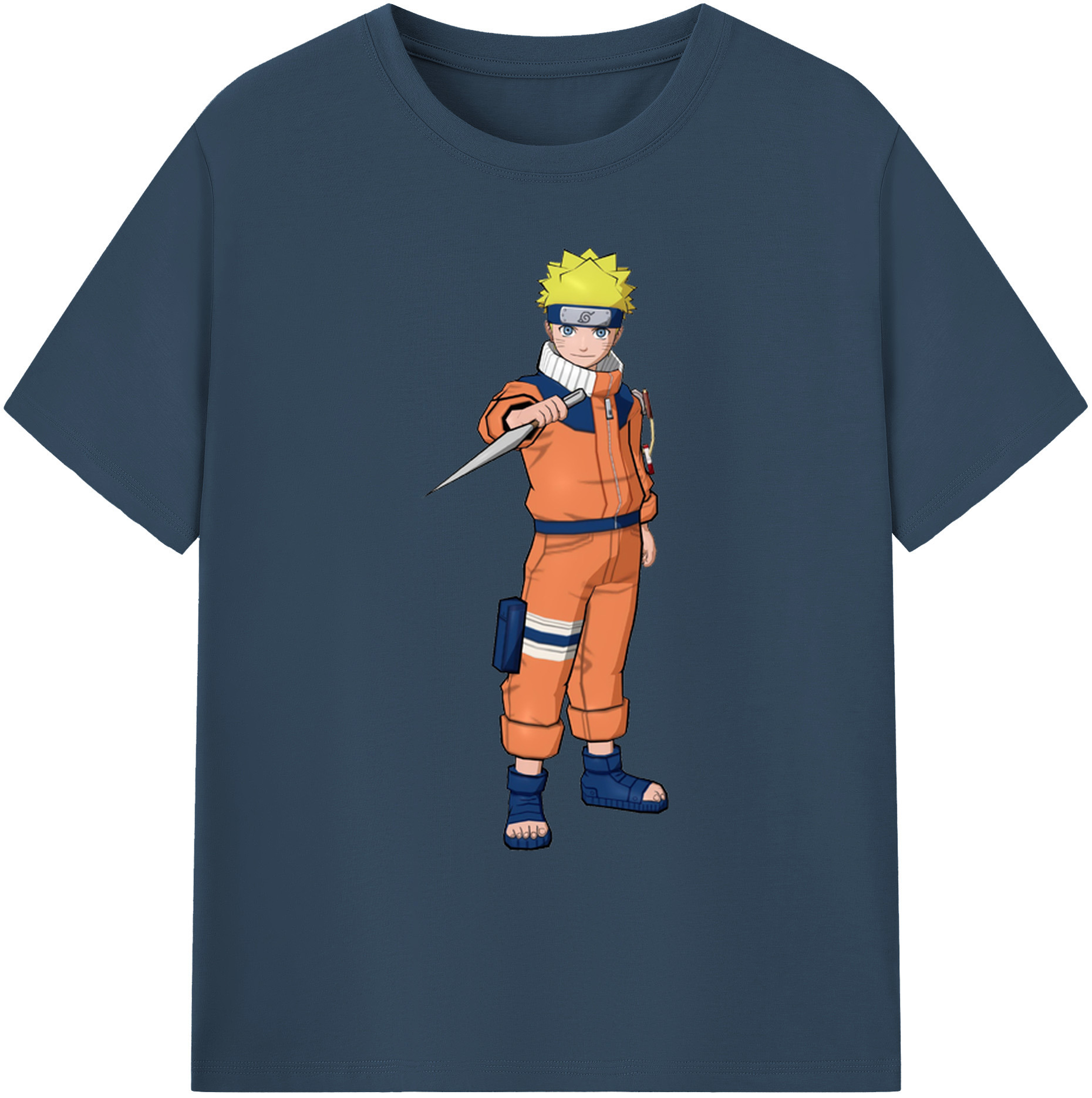 （画像用） NARUTO -ナルト- うずまき ナルト Uzumaki Naruto 綿100％ メンズ半袖Tシャツ｜肌触りやわらか＆通気性
