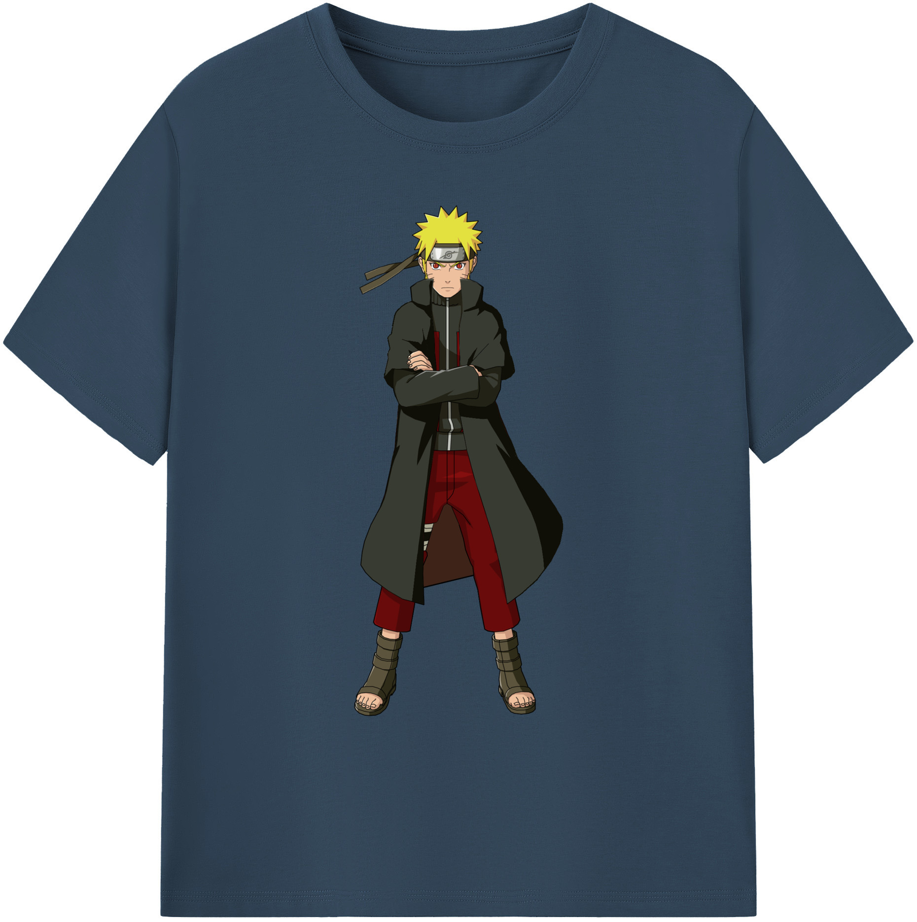 （画像用） NARUTO -ナルト- うずまき ナルト Uzumaki Naruto 綿100％ メンズ半袖Tシャツ｜肌触りやわらか＆通気性