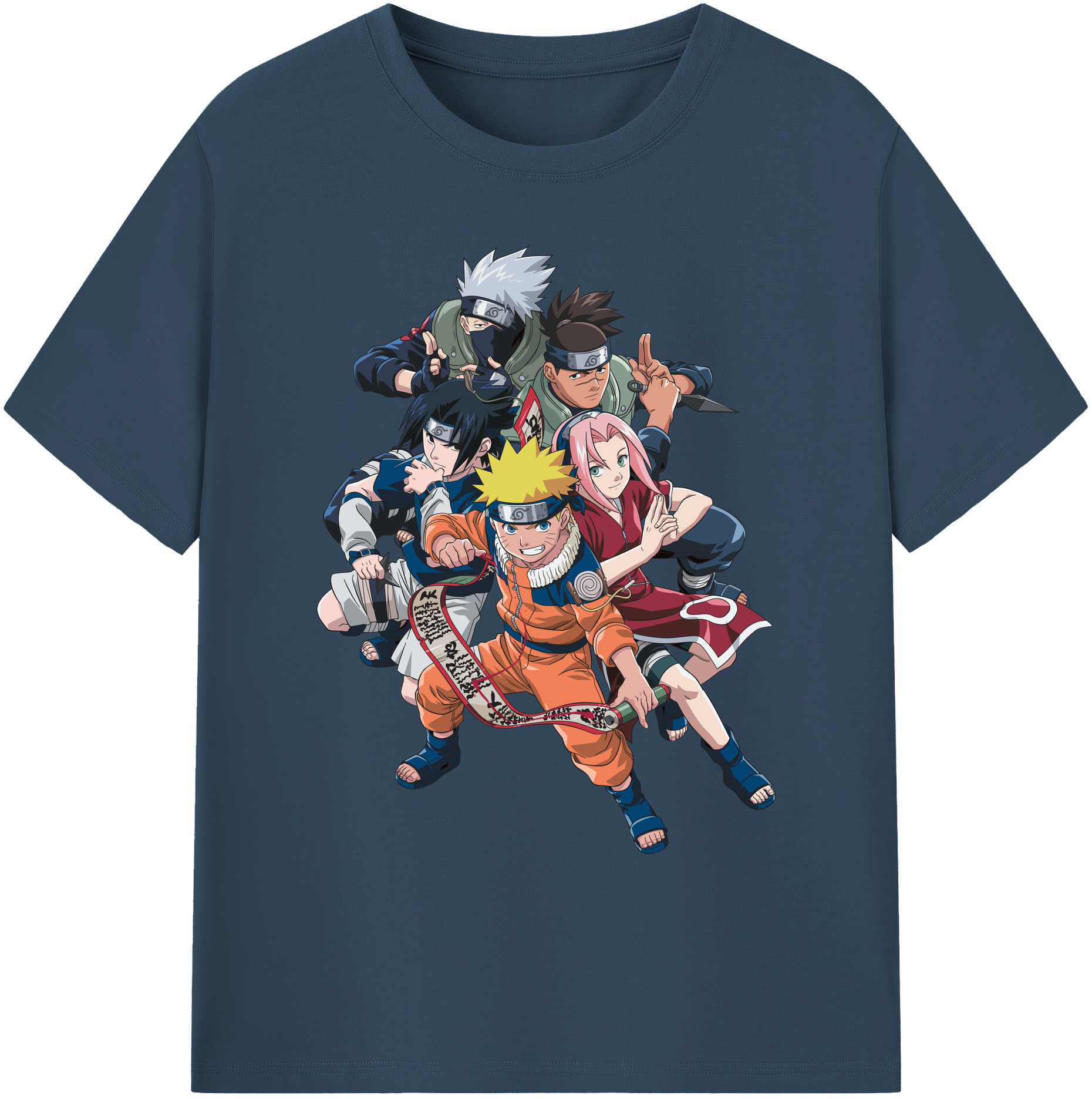 （画像用） NARUTO -ナルト- うずまき ナルト Uzumaki Naruto 綿100％ メンズ半袖Tシャツ｜肌触りやわらか＆通気性
