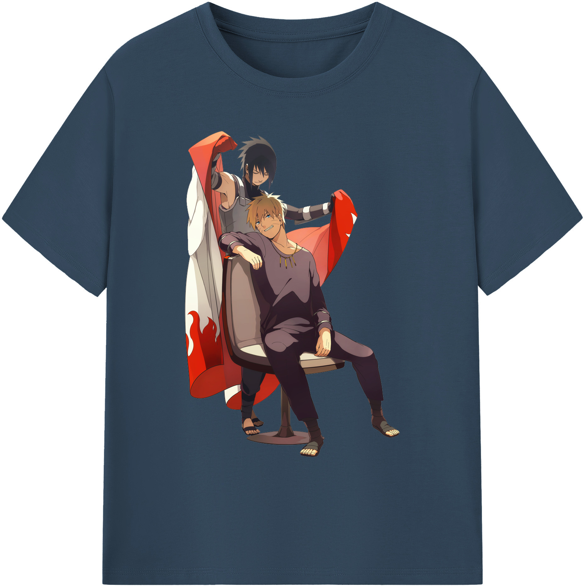 （画像用） NARUTO -ナルト- うずまき ナルト Uzumaki Naruto 綿100％ メンズ半袖Tシャツ｜肌触りやわらか＆通気性