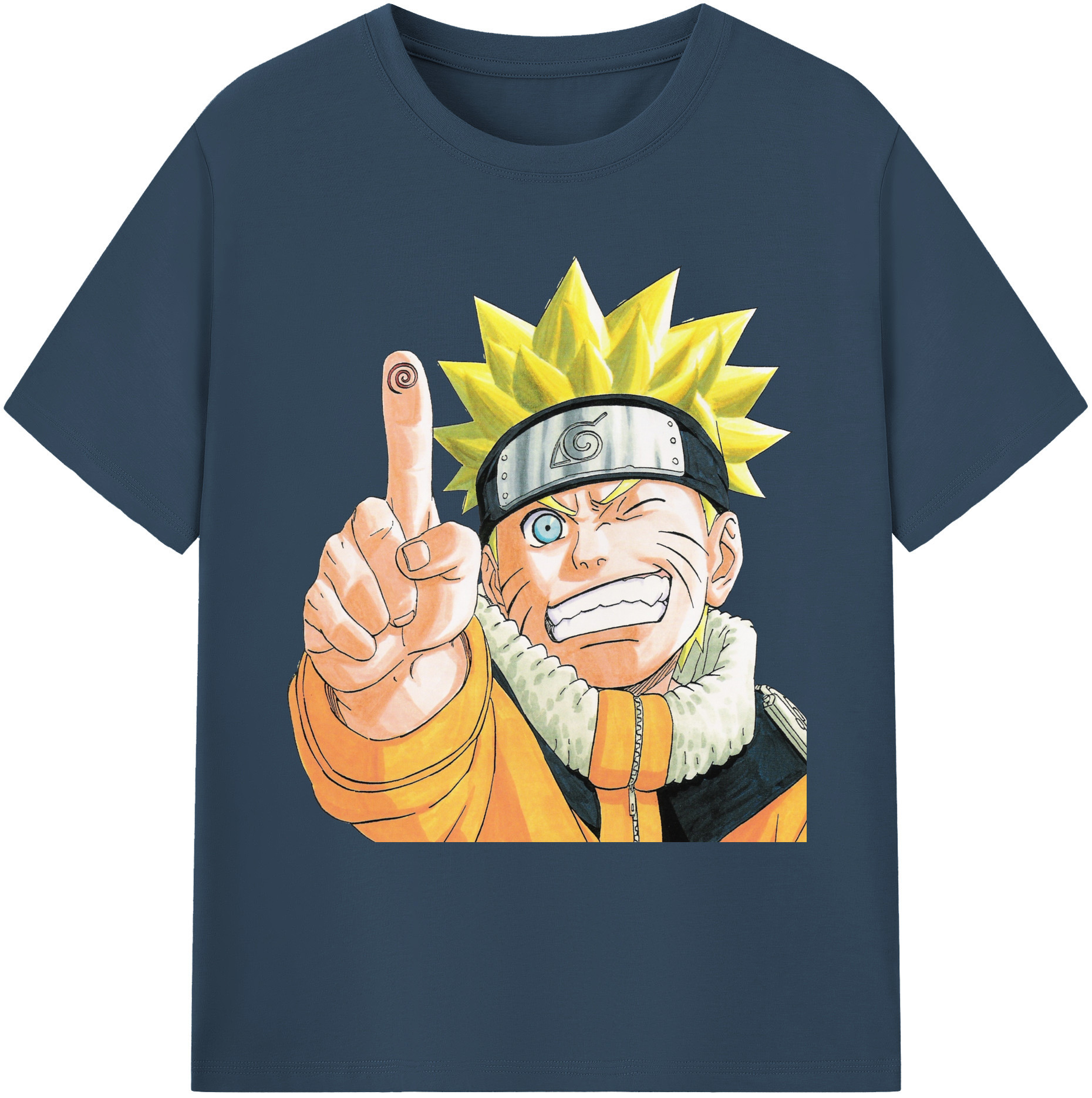 （画像用） NARUTO -ナルト- うずまき ナルト Uzumaki Naruto 綿100％ メンズ半袖Tシャツ｜肌触りやわらか＆通気性