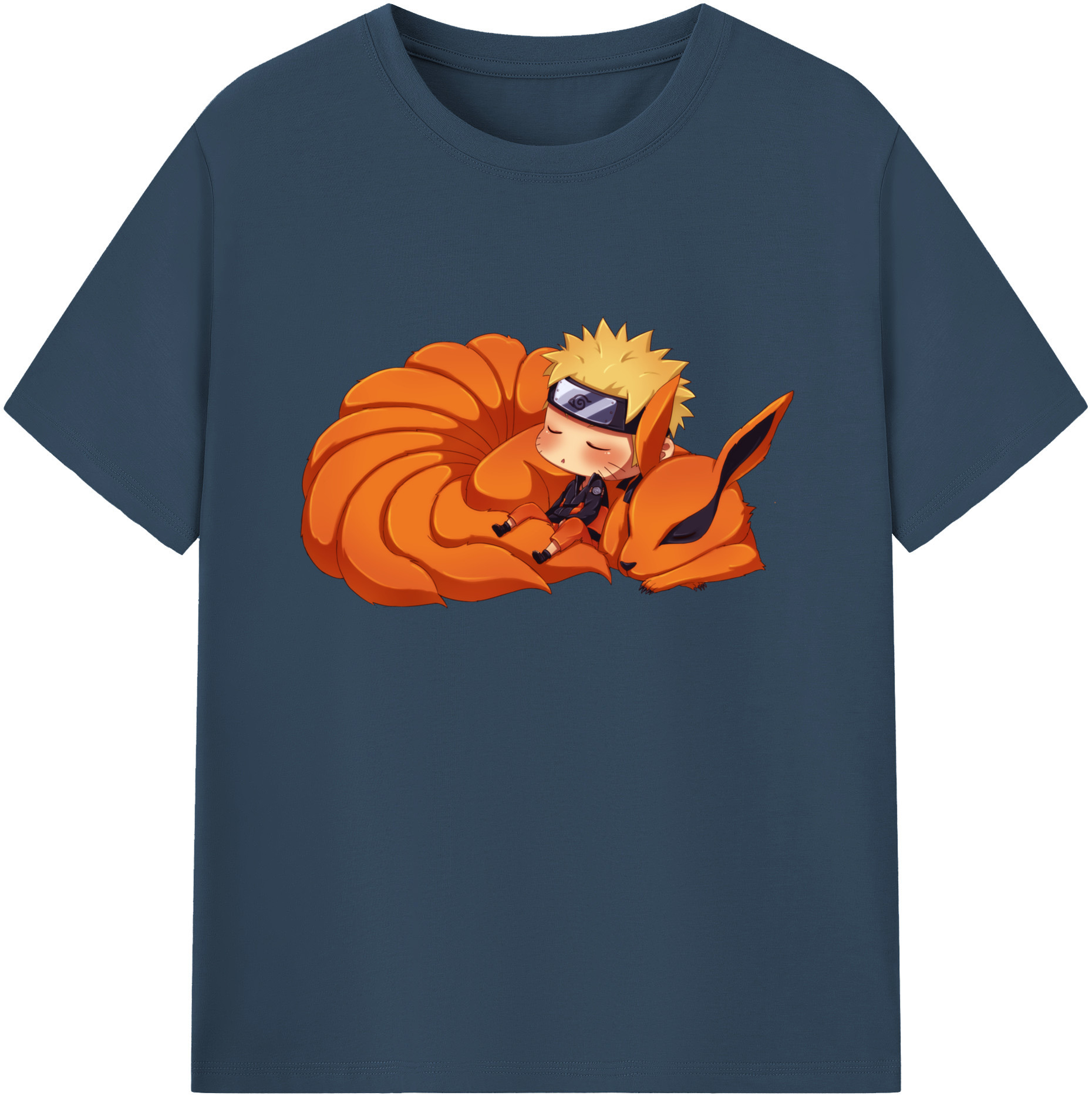 （画像用） NARUTO -ナルト- うずまき ナルト Uzumaki Naruto 綿100％ メンズ半袖Tシャツ｜肌触りやわらか＆通気性