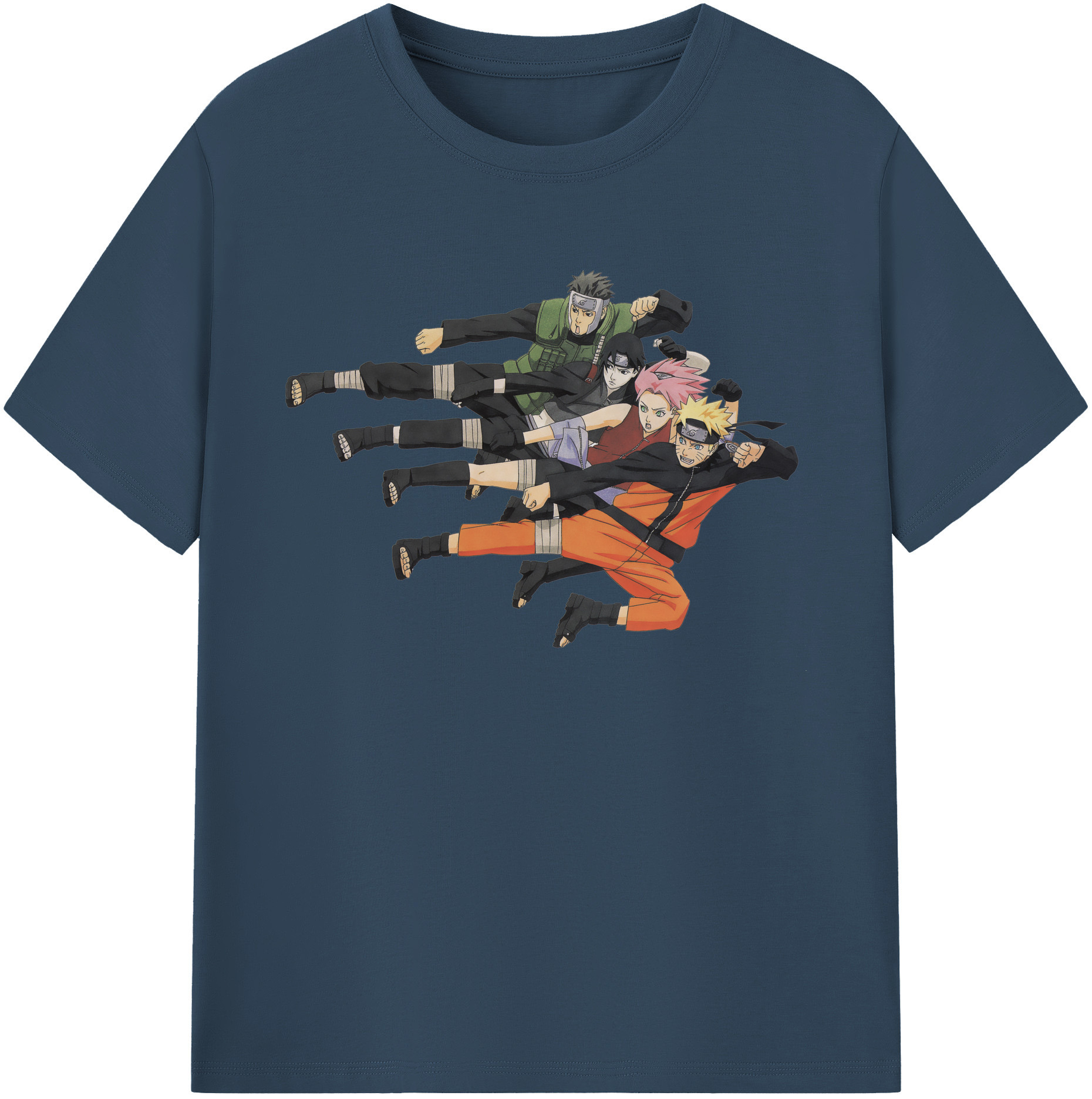 （画像用） NARUTO -ナルト- うずまき ナルト Uzumaki Naruto 綿100％ メンズ半袖Tシャツ｜肌触りやわらか＆通気性