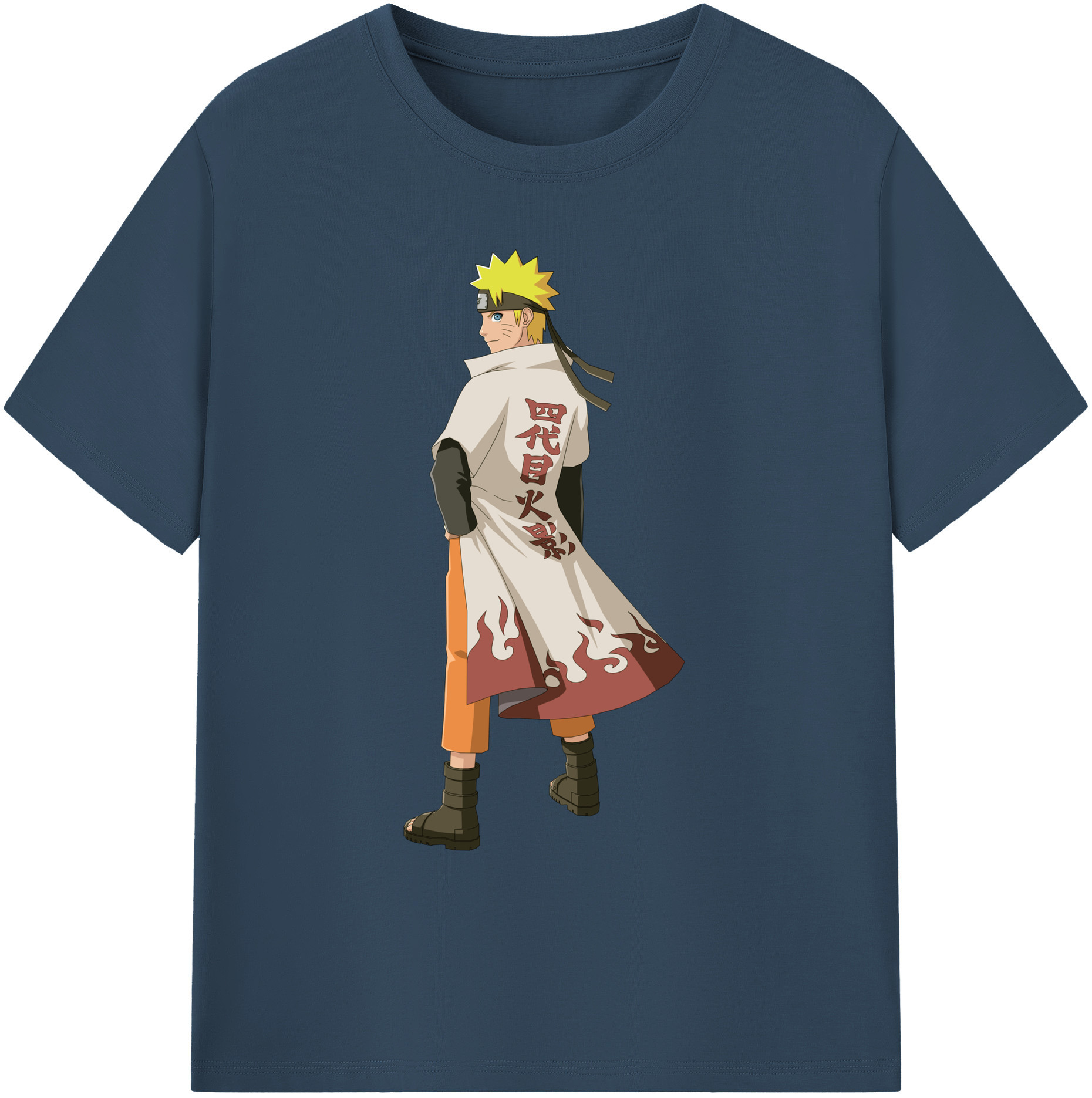 （画像用） NARUTO -ナルト- うずまき ナルト Uzumaki Naruto 綿100％ メンズ半袖Tシャツ｜肌触りやわらか＆通気性