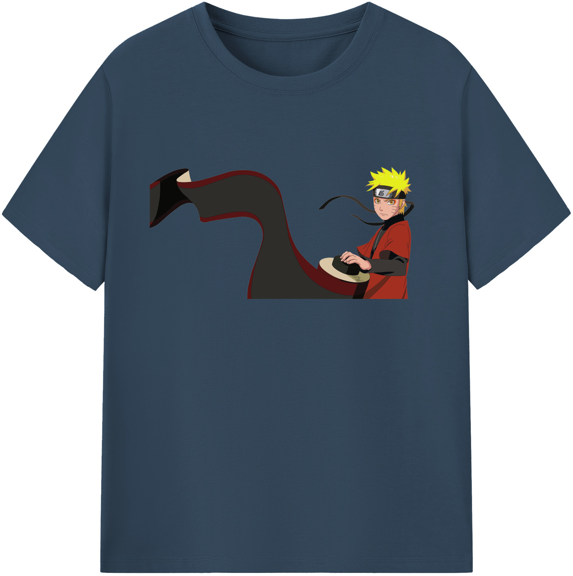 （画像用） NARUTO -ナルト- うずまき ナルト Uzumaki Naruto 綿100％ メンズ半袖Tシャツ｜肌触りやわらか＆通気性