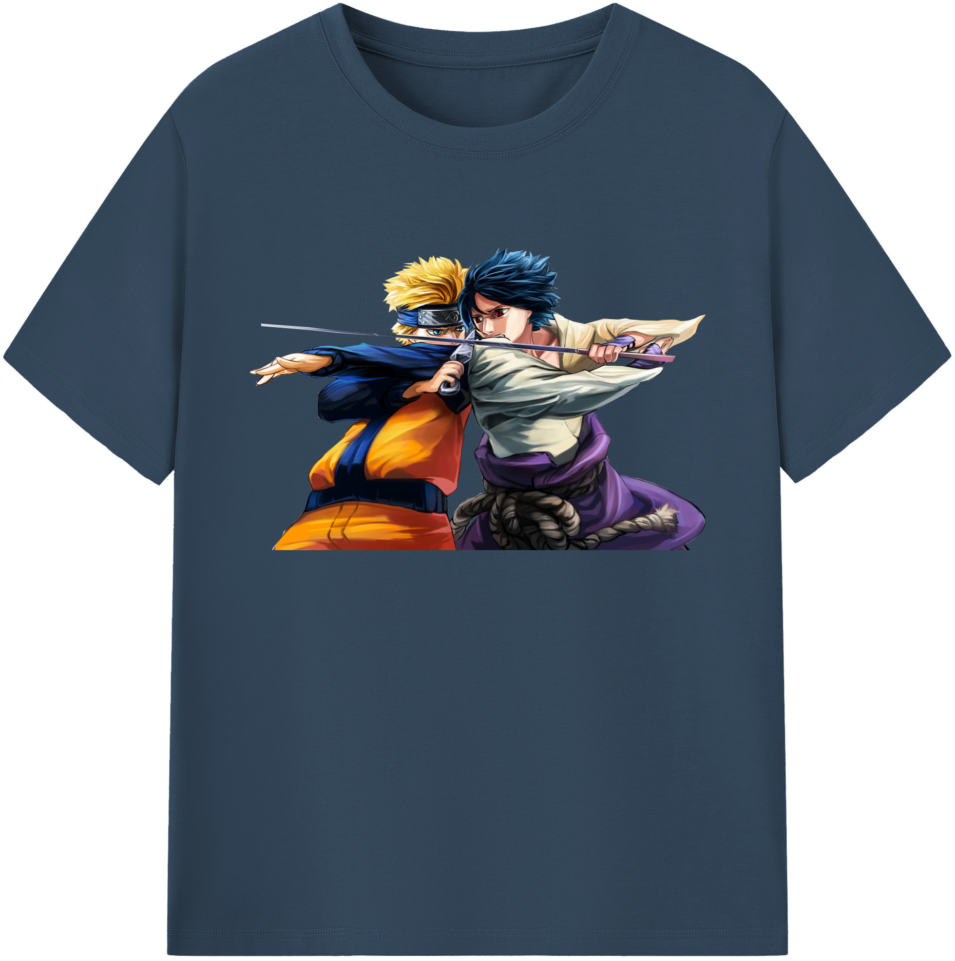 （画像用） NARUTO -ナルト- うずまき ナルト Uzumaki Naruto 綿100％ メンズ半袖Tシャツ｜肌触りやわらか＆通気性