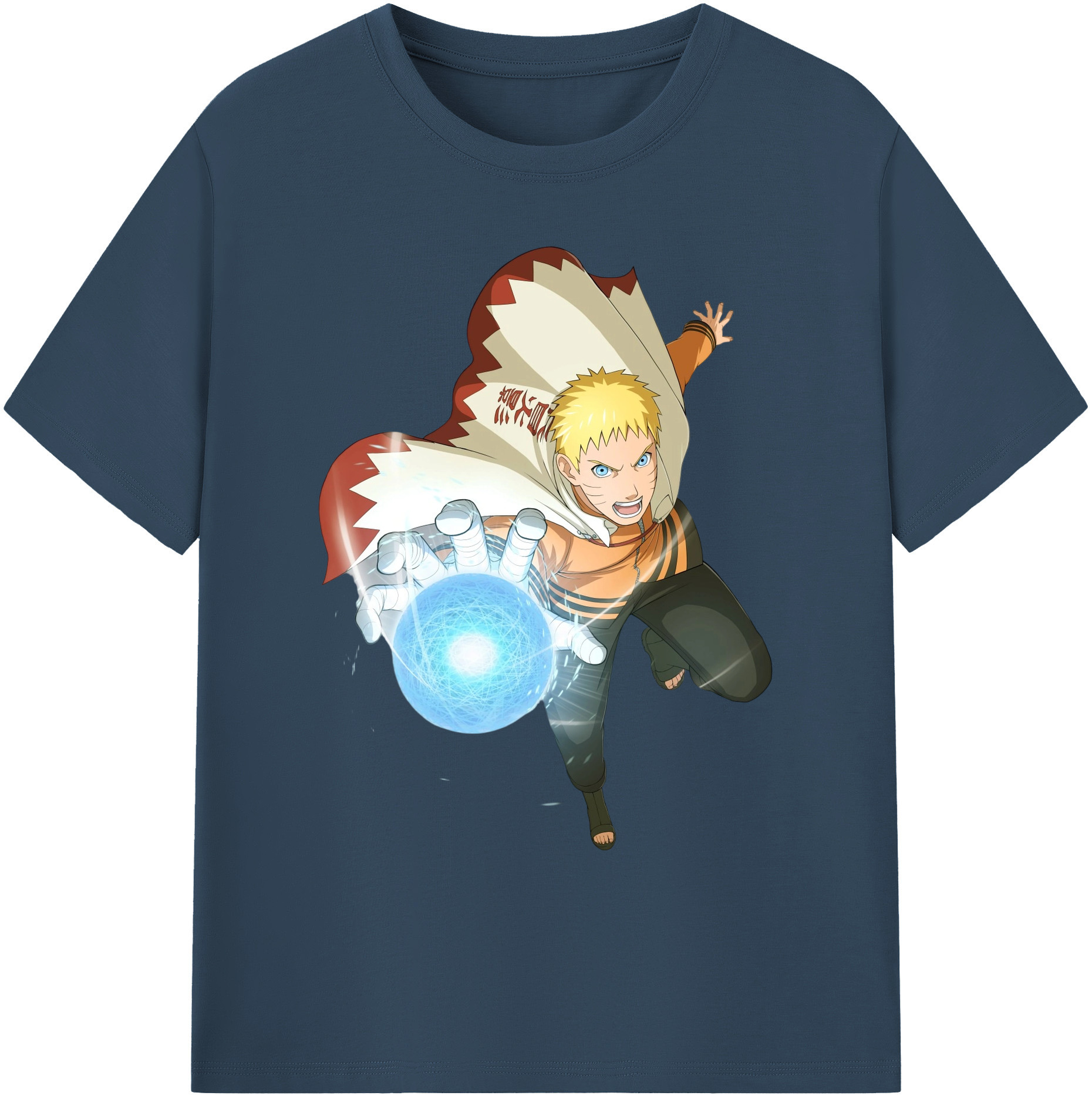 （画像用） NARUTO -ナルト- うずまき ナルト Uzumaki Naruto 綿100％ メンズ半袖Tシャツ｜肌触りやわらか＆通気性