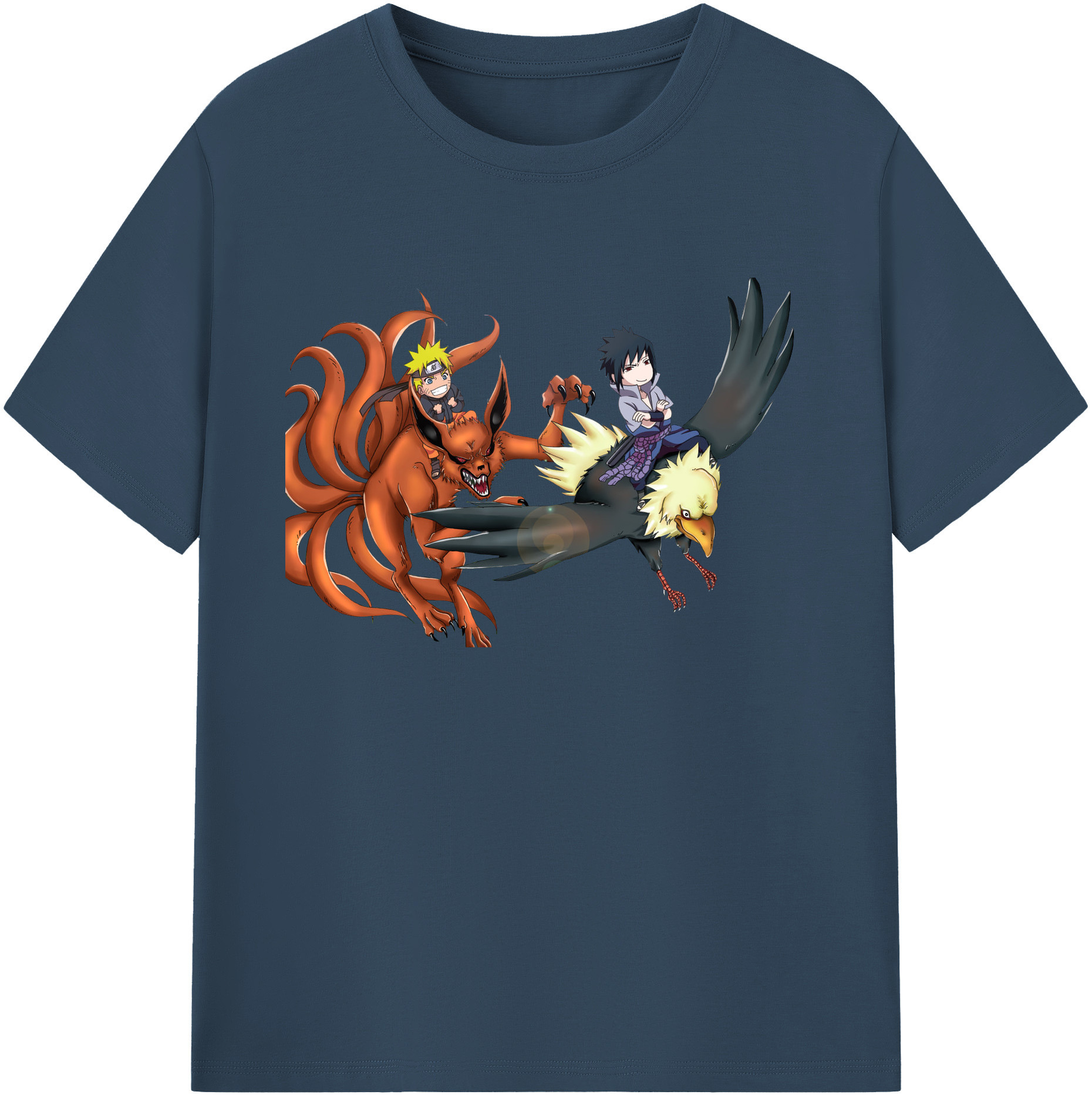 （画像用） NARUTO -ナルト- うずまき ナルト Uzumaki Naruto 綿100％ メンズ半袖Tシャツ｜肌触りやわらか＆通気性
